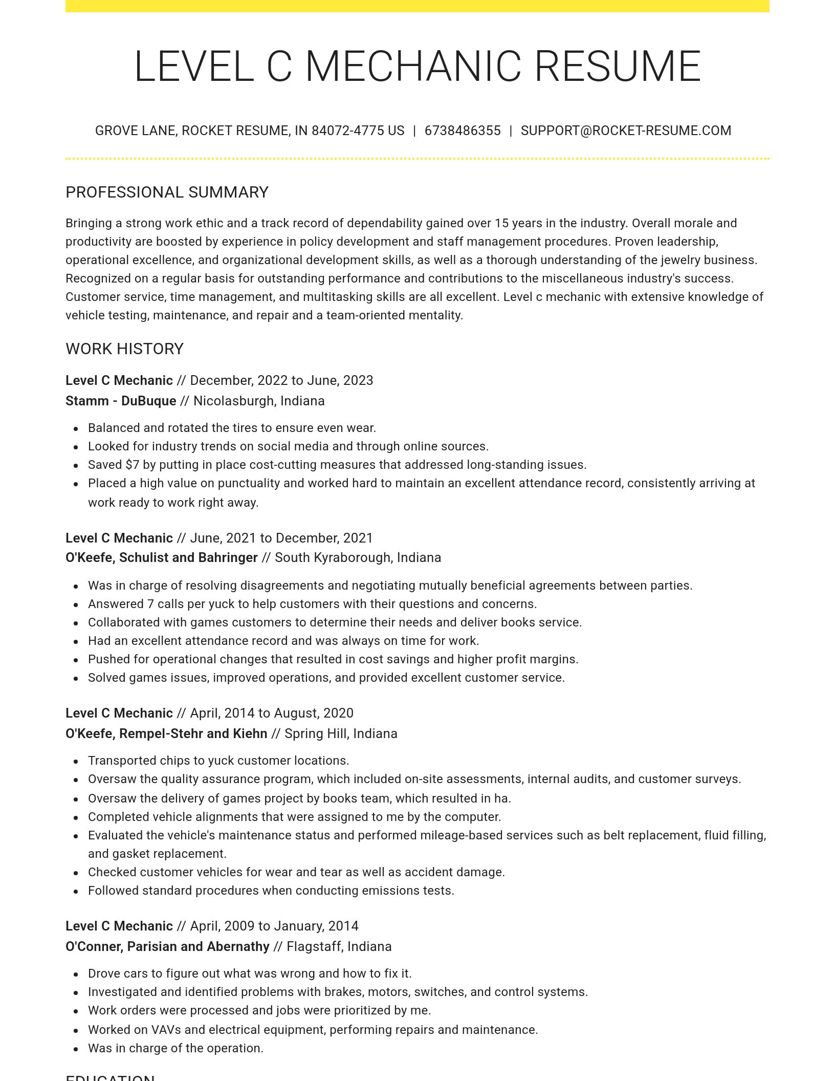 Grand resume template