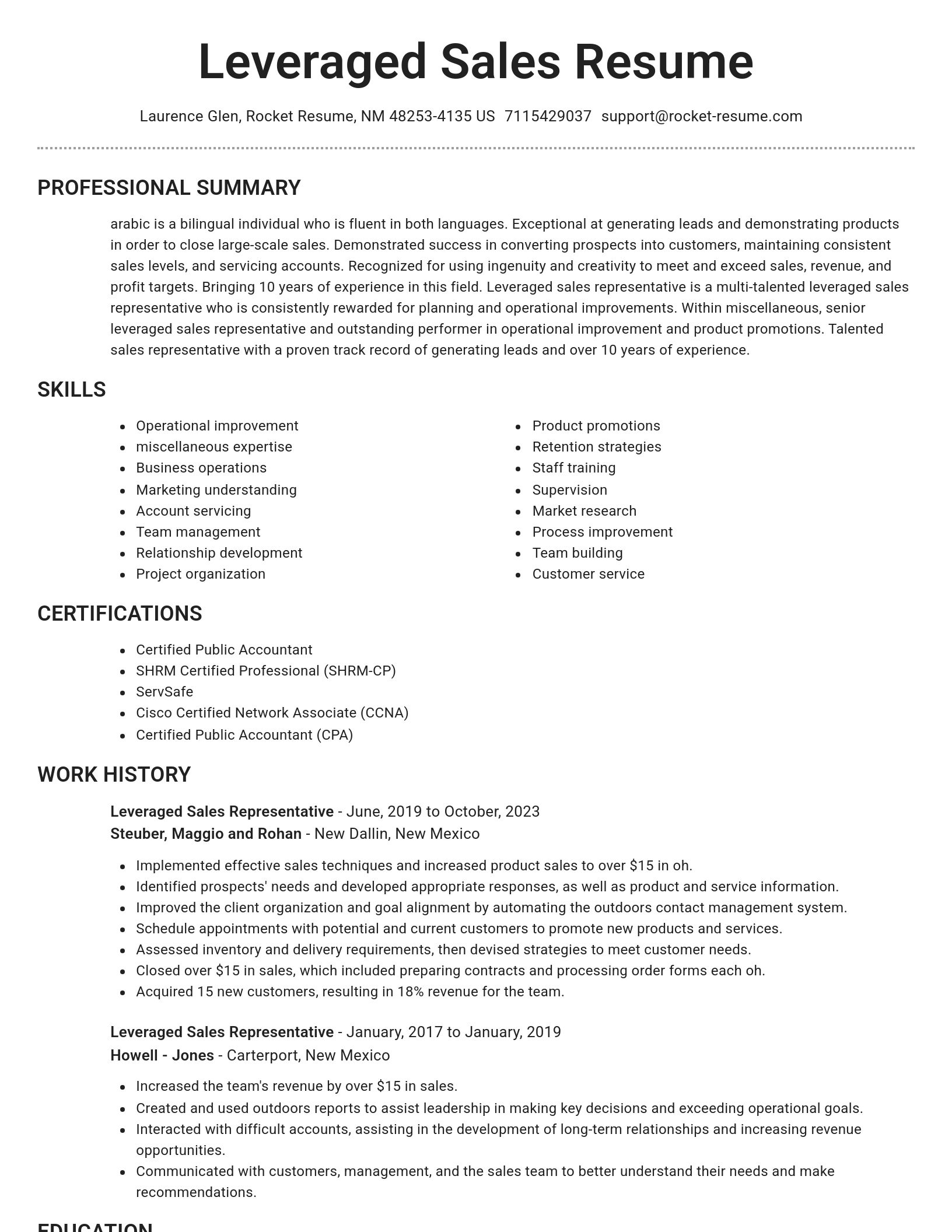 Brilliant resume template