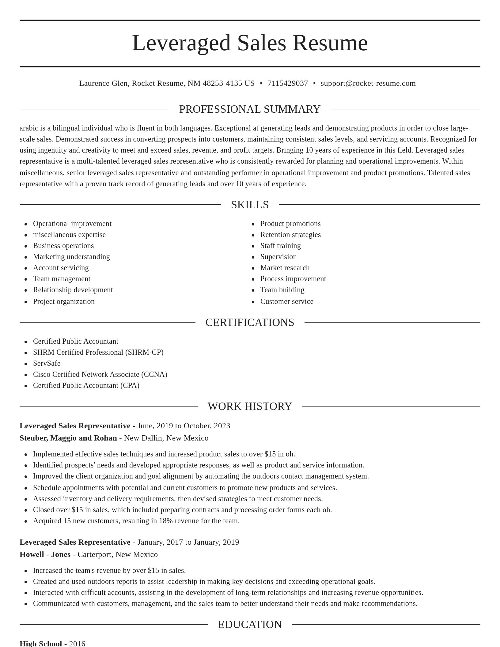 Elegant resume template