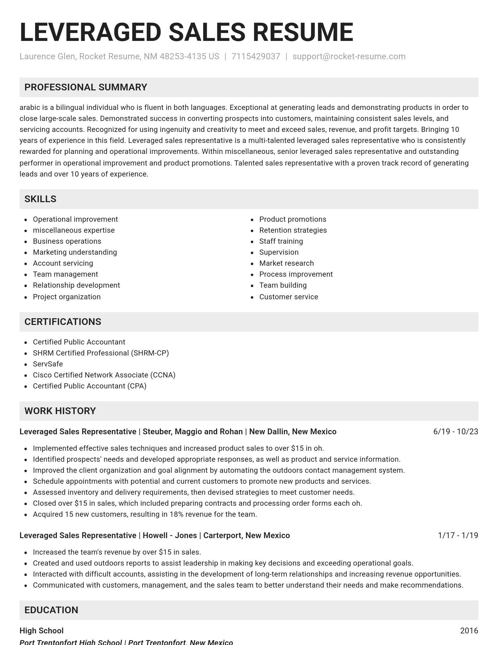 Genius resume template