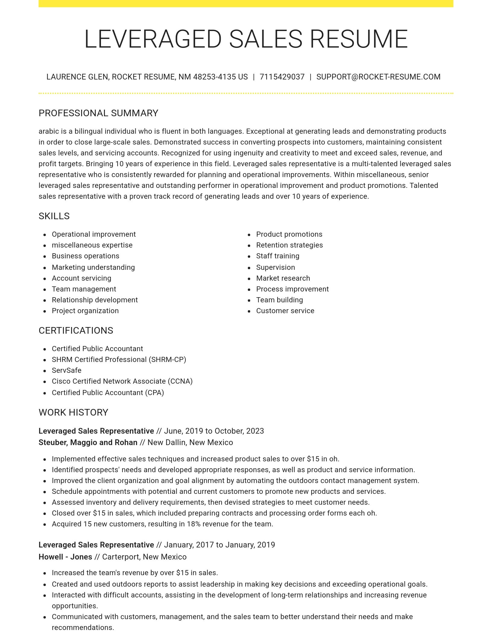 Grand resume template