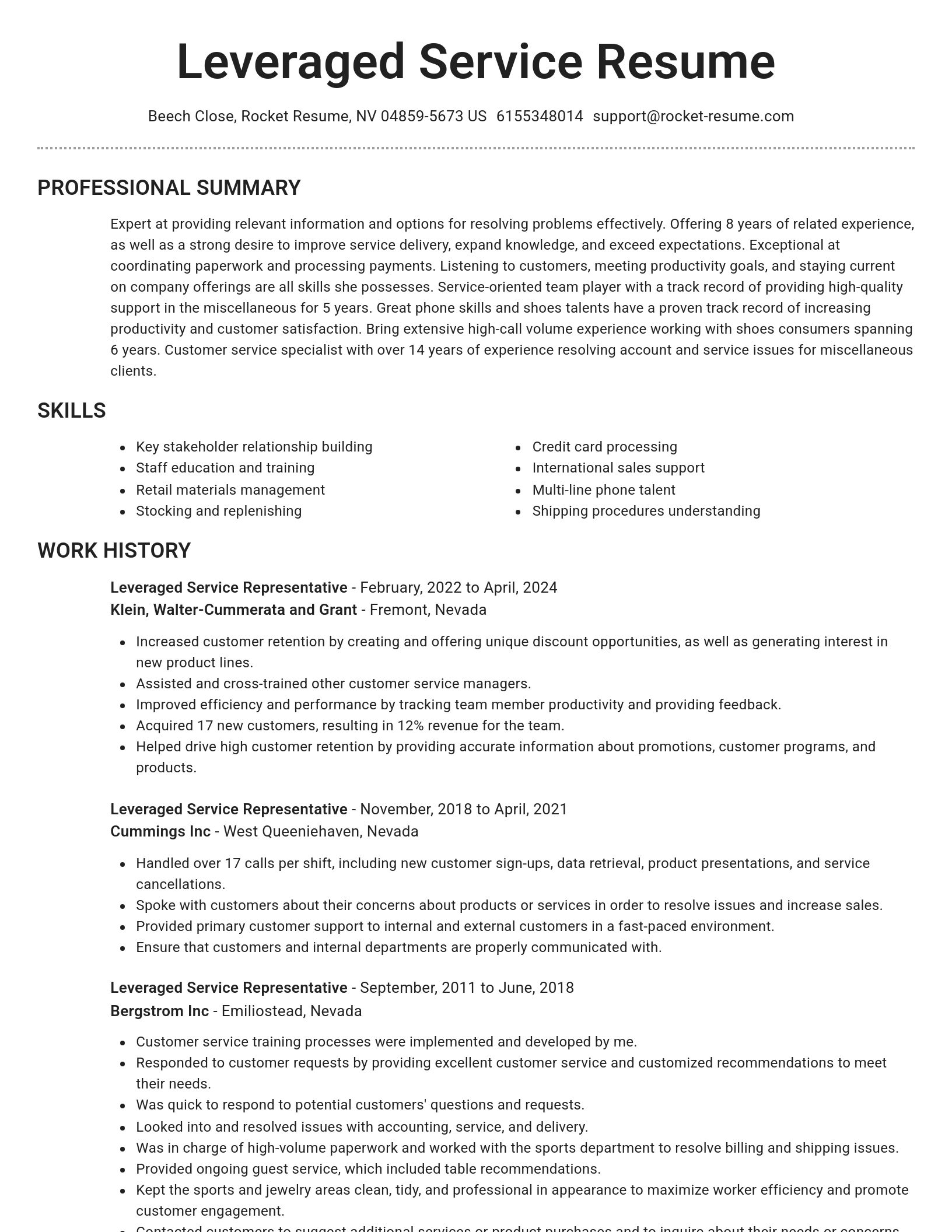 Brilliant resume template