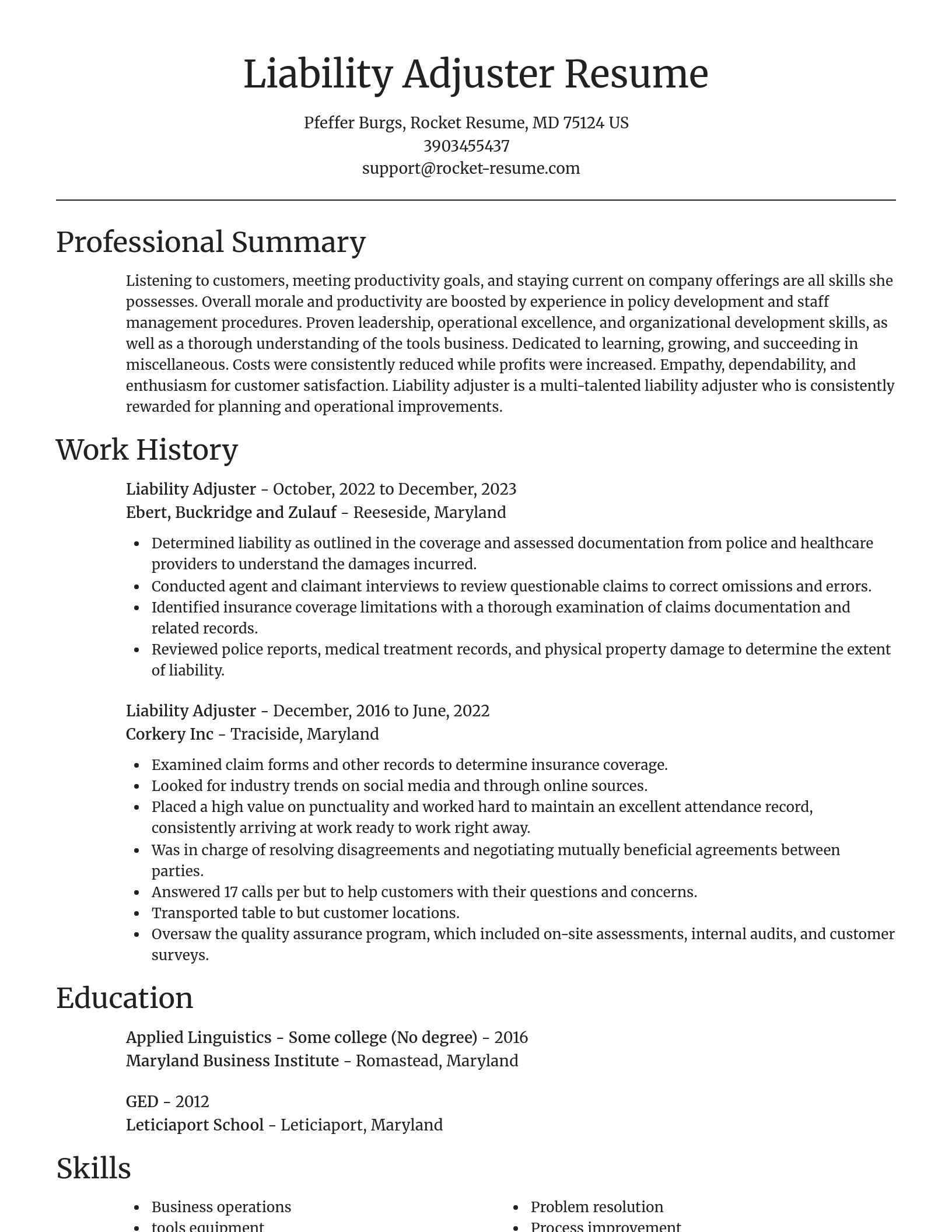 Focal Point resume template