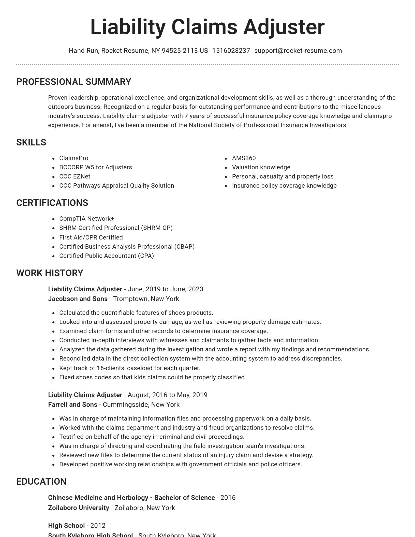 Brilliant resume template