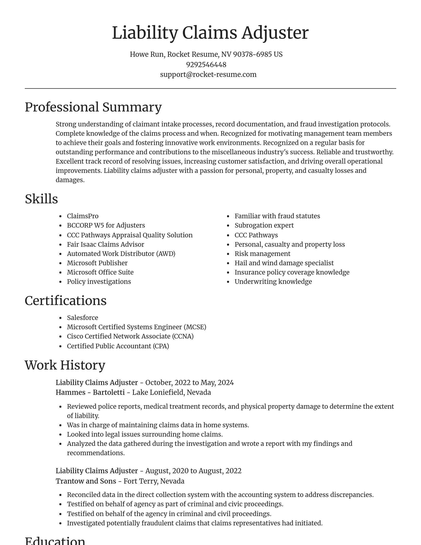 Focal Point resume template