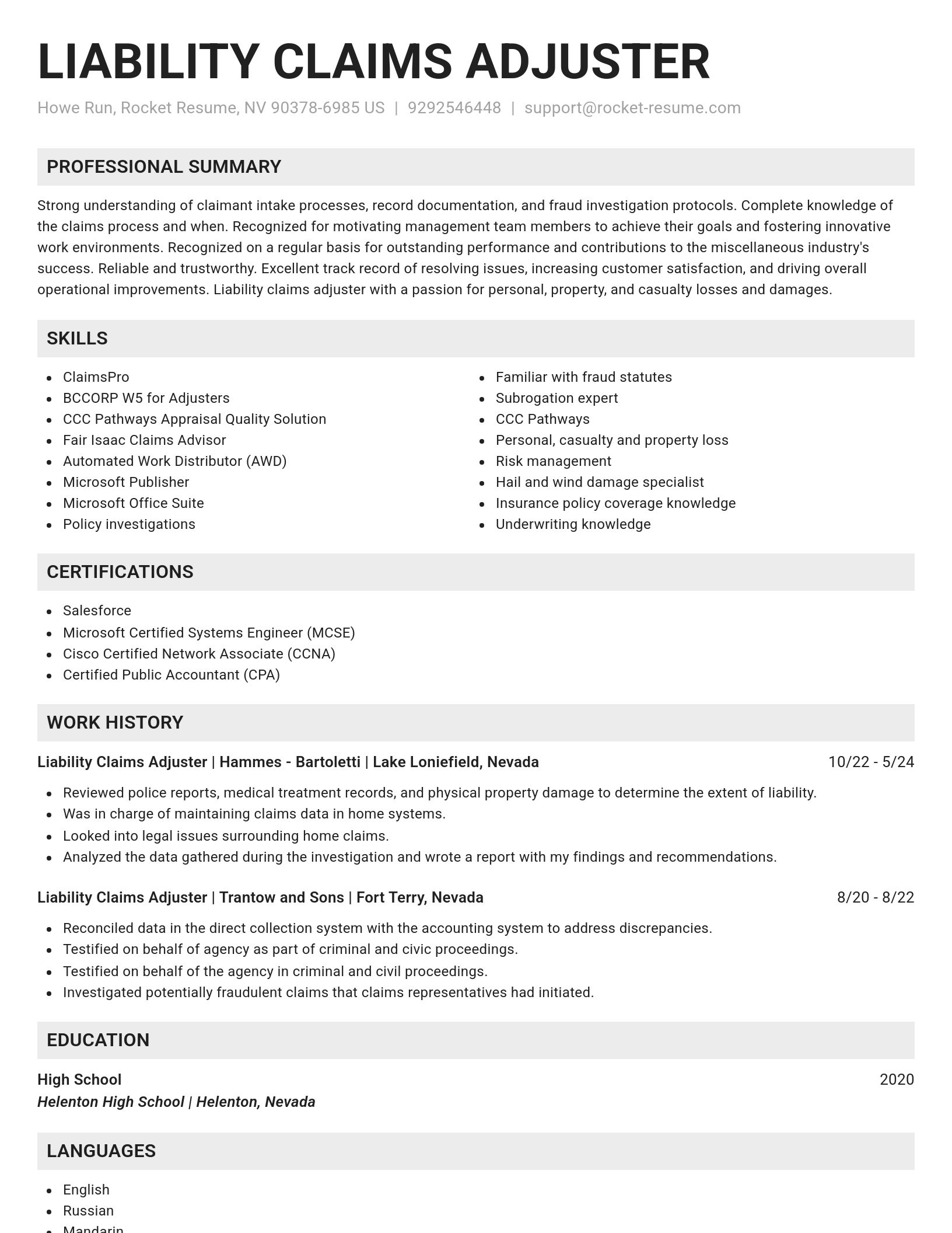 Genius resume template