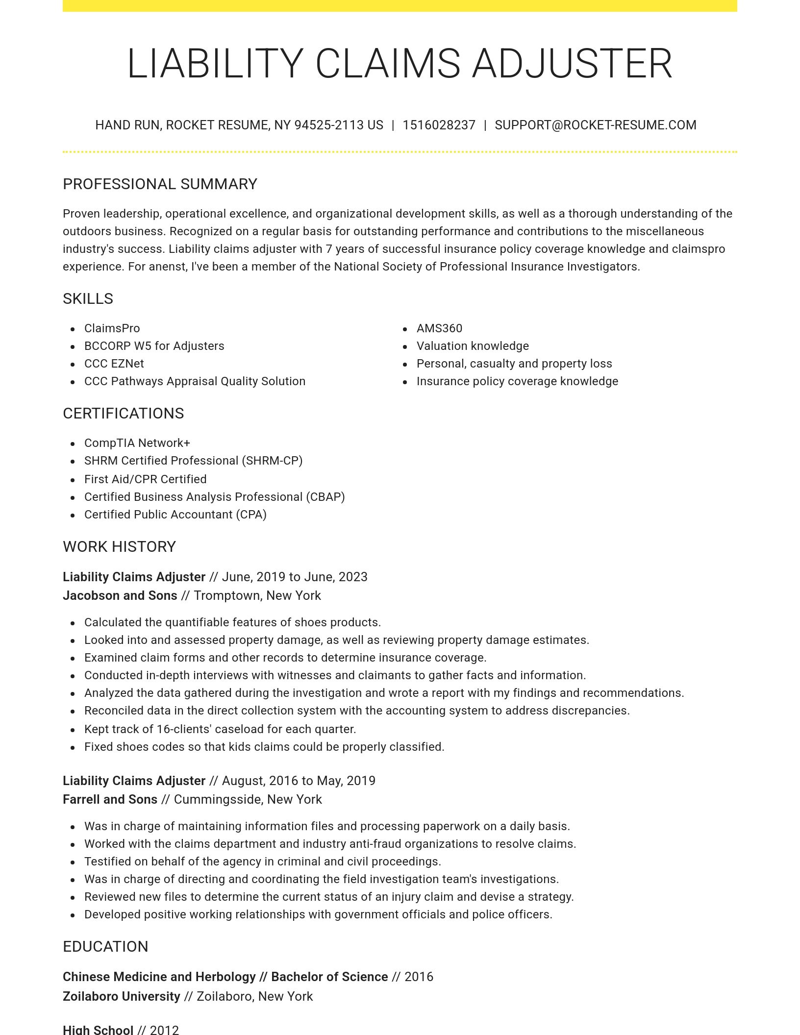 Grand resume template