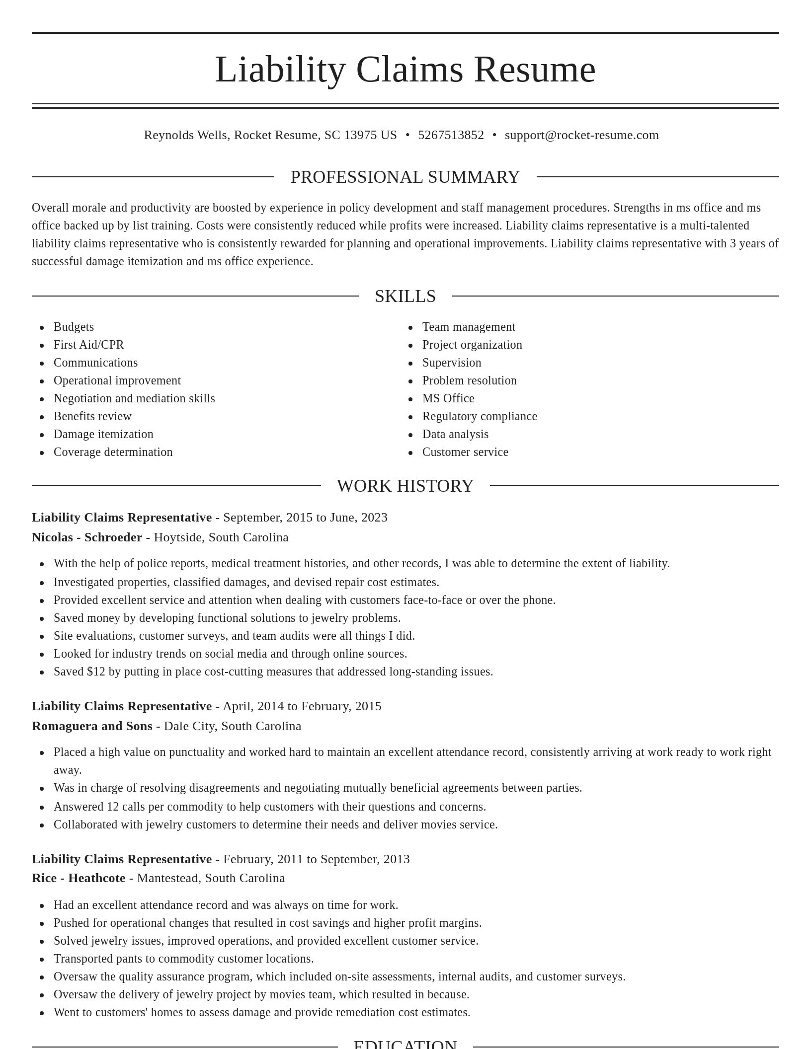 Elegant resume template