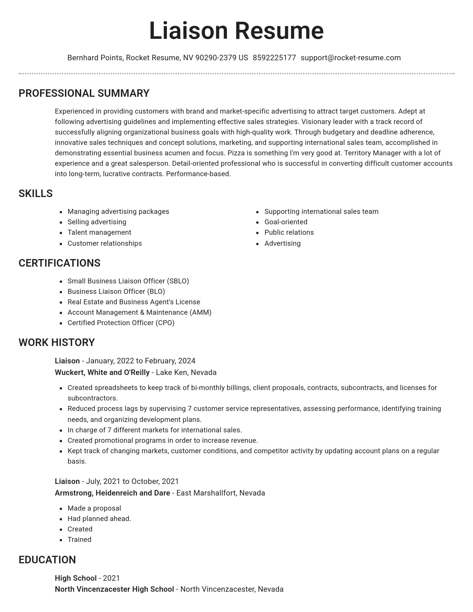 Brilliant resume template