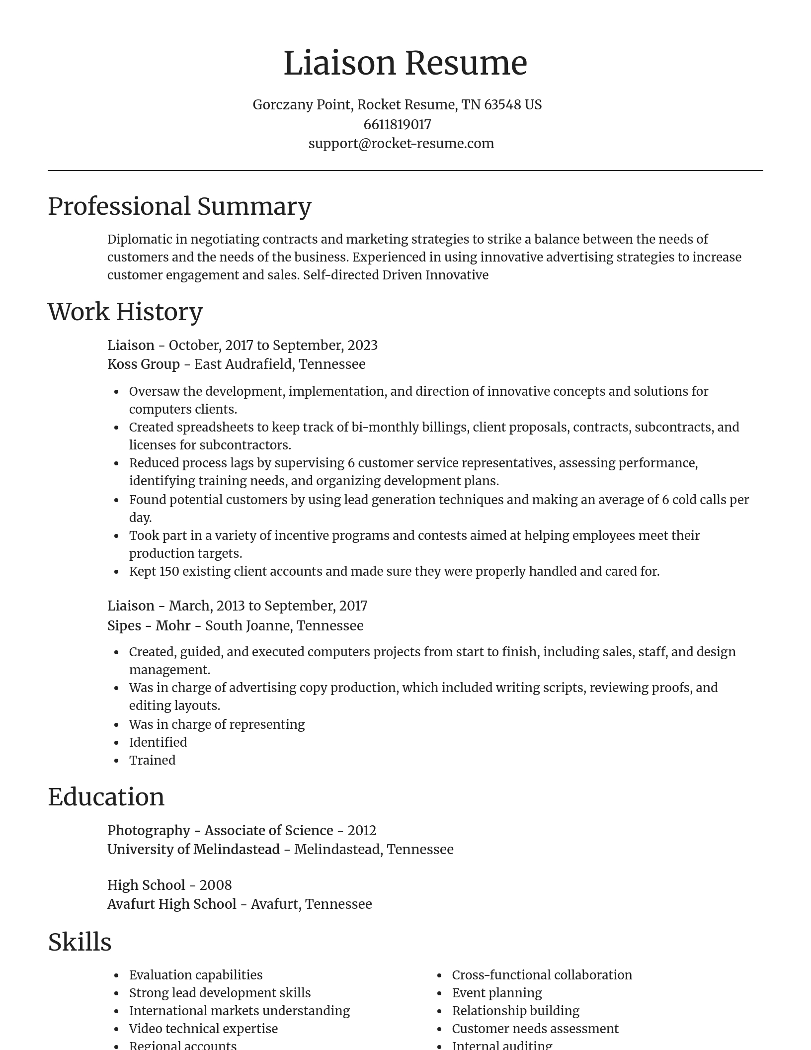 Focal Point resume template