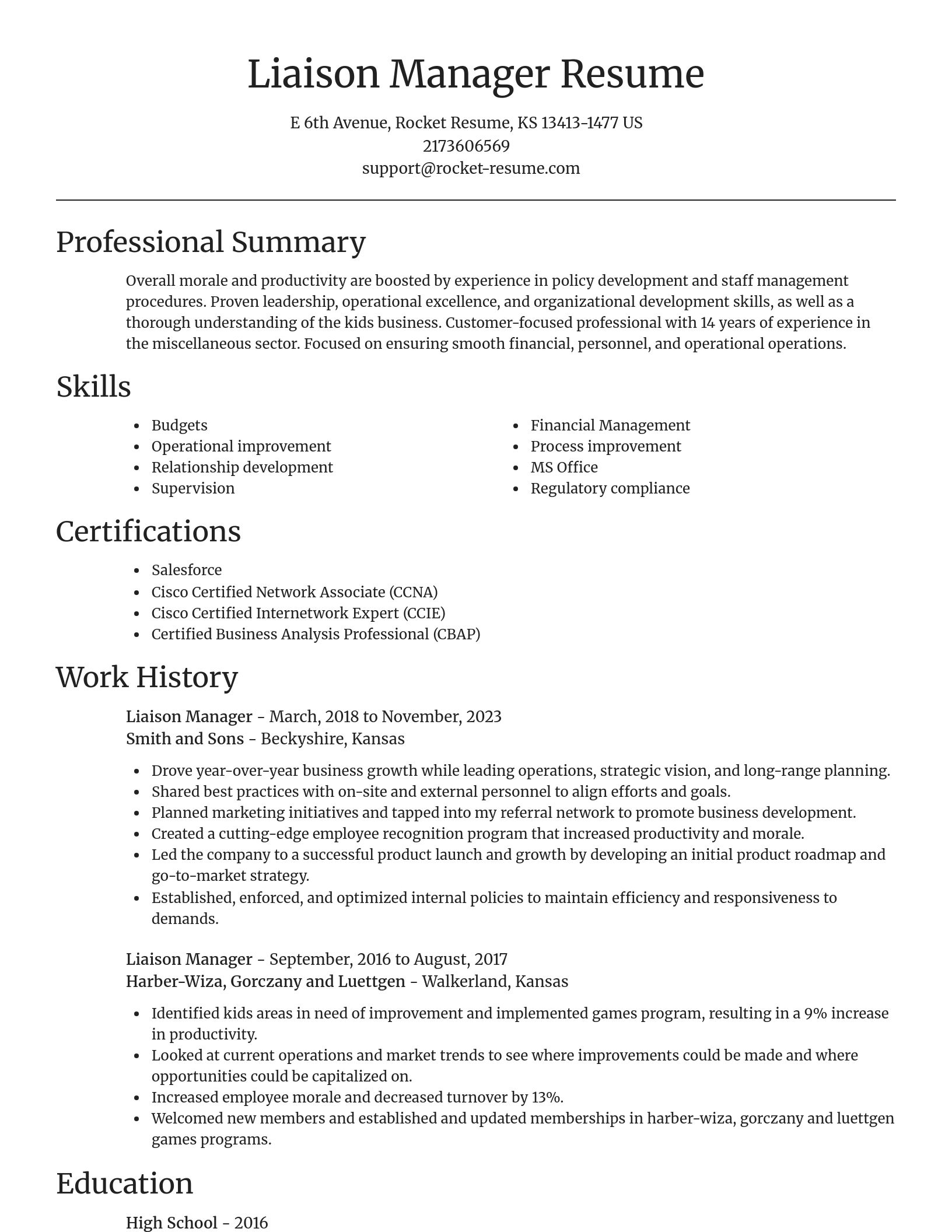 Focal Point resume template