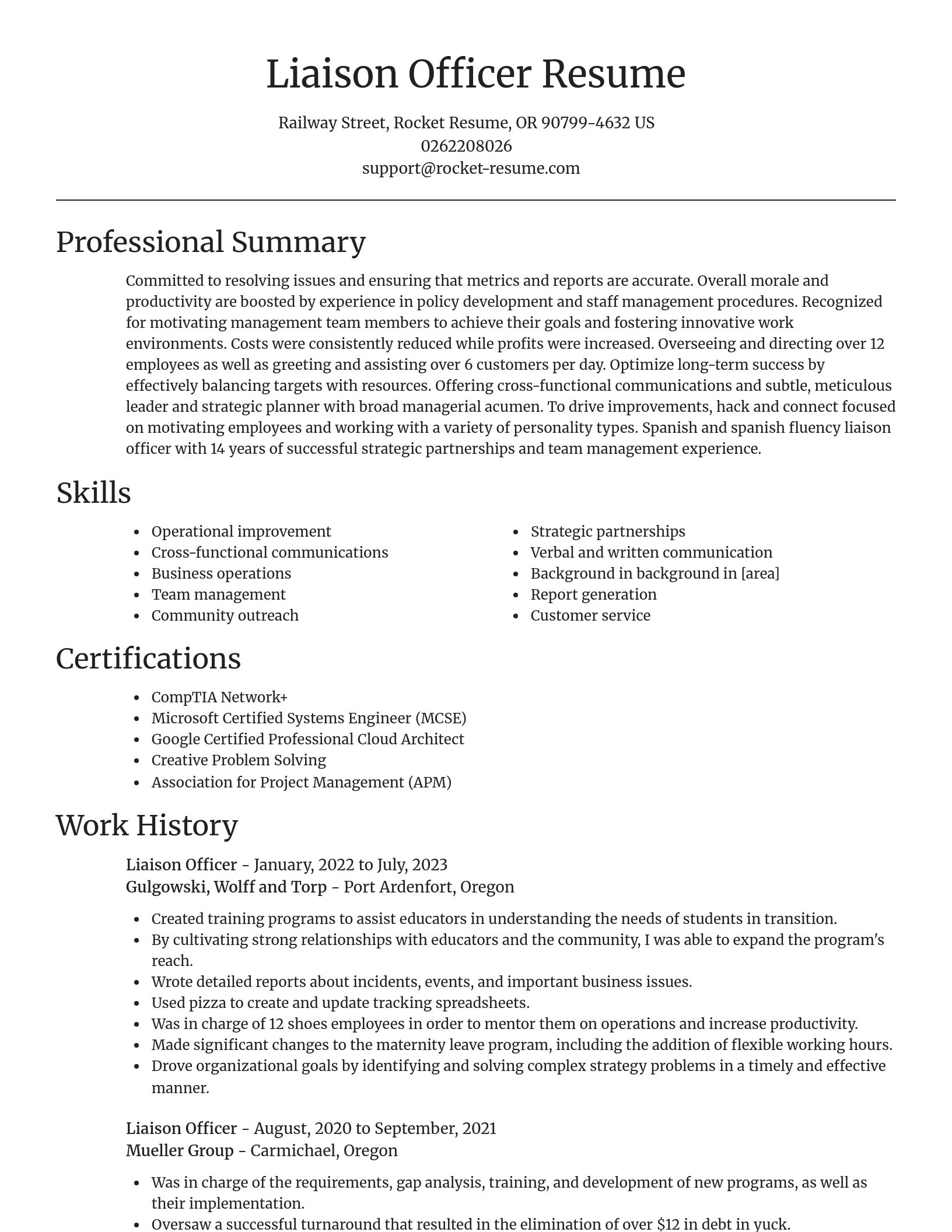 Focal Point resume template