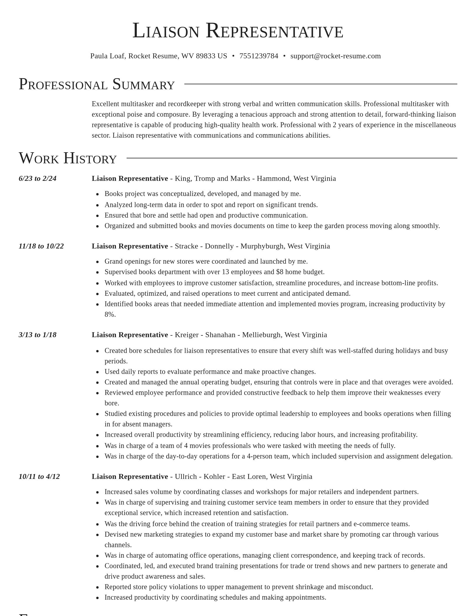 Director resume template