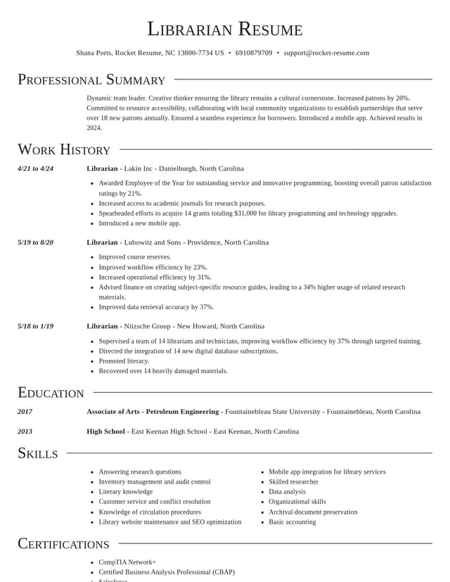 Director resume template