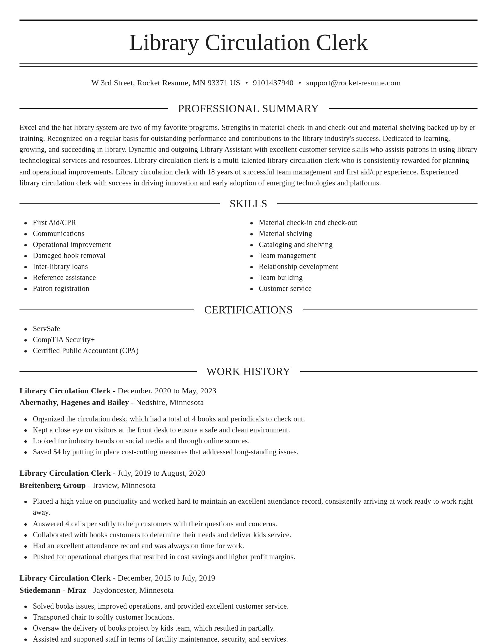 Elegant resume template