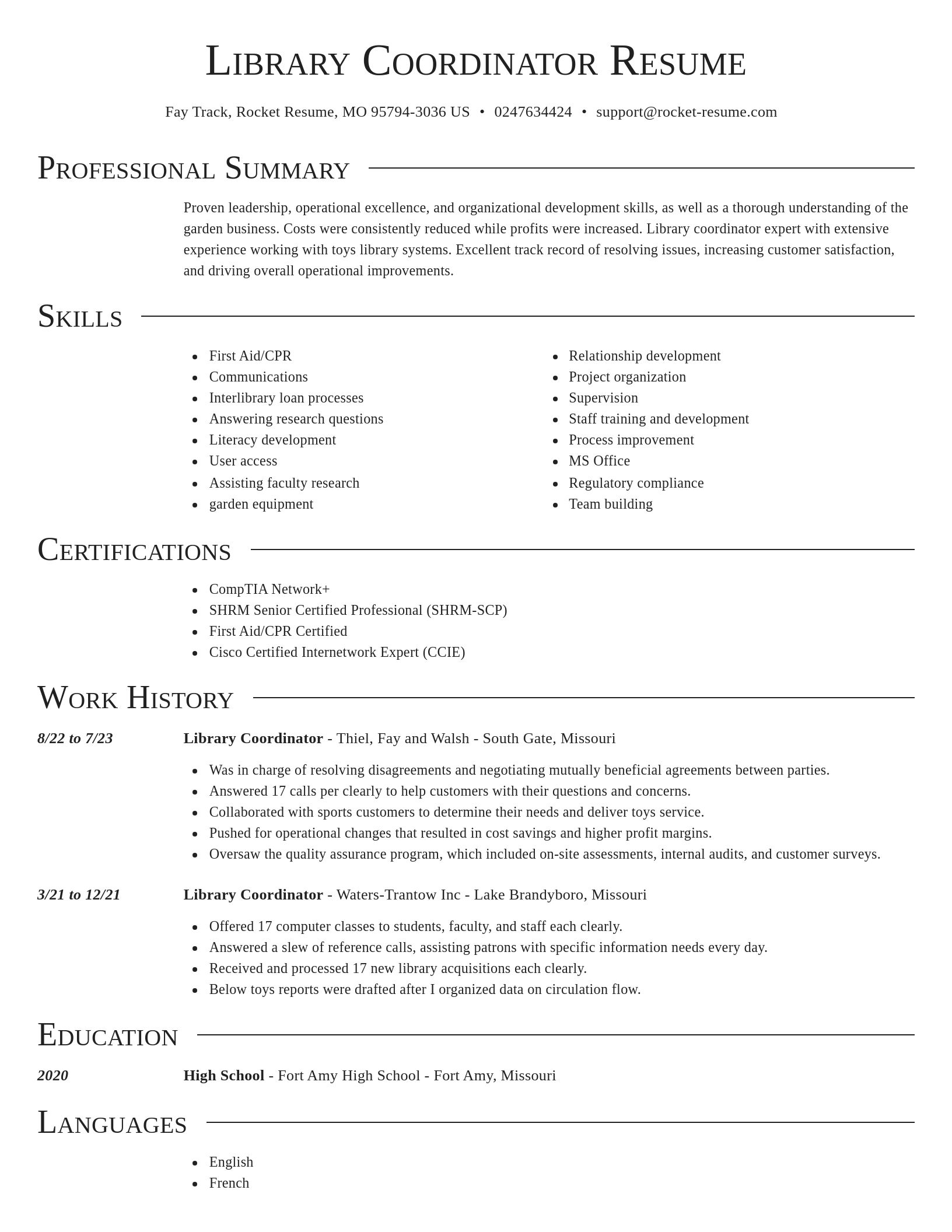 Director resume template