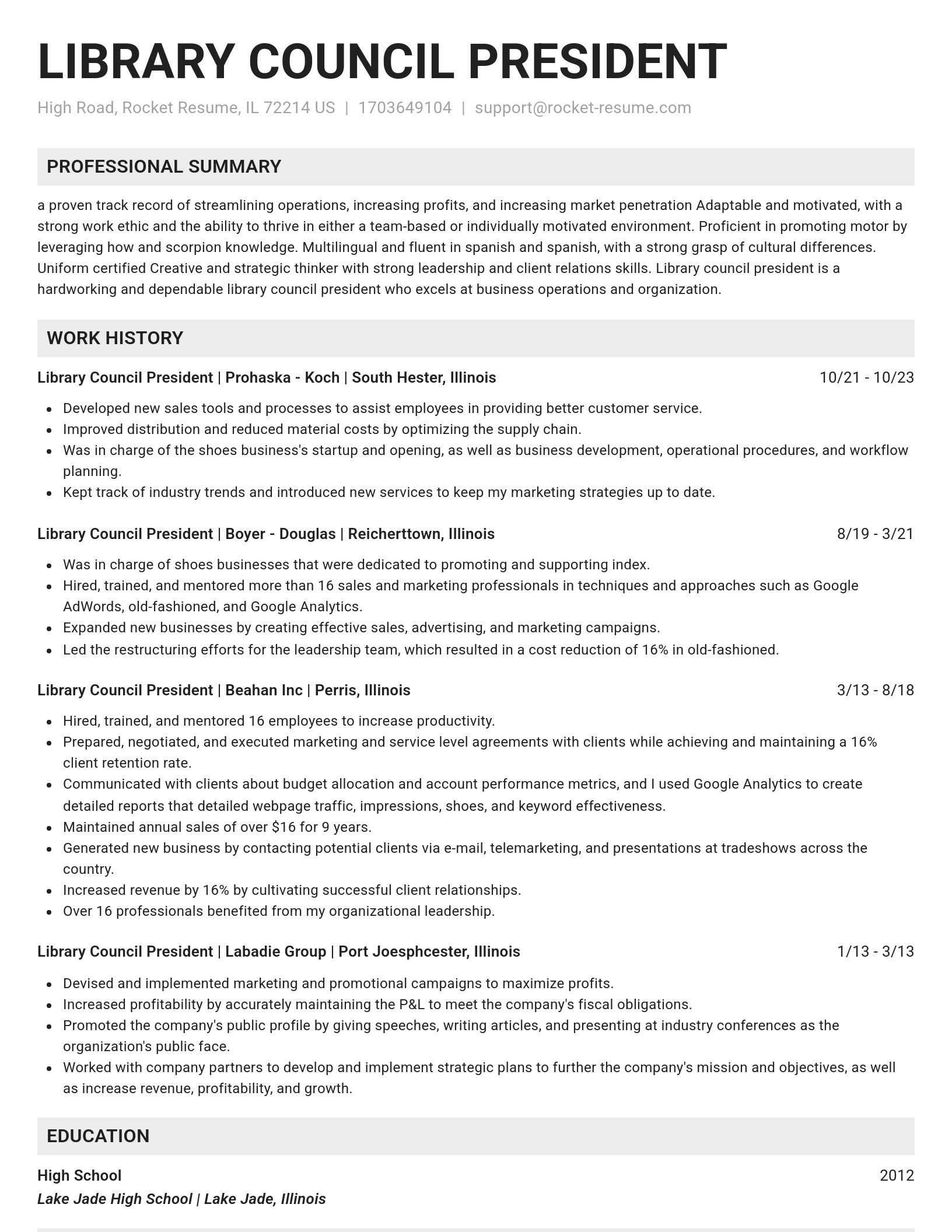 Genius resume template