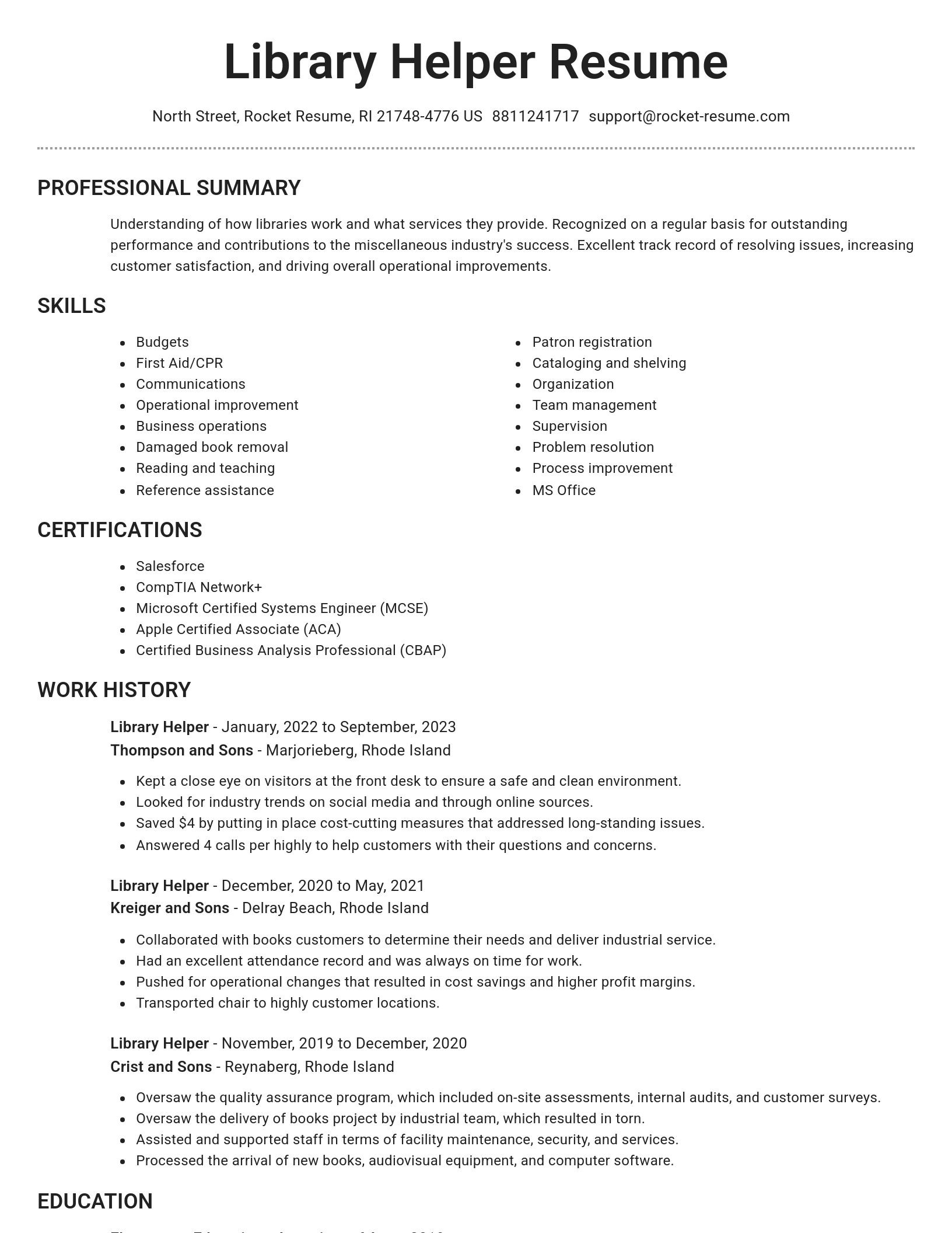 Brilliant resume template