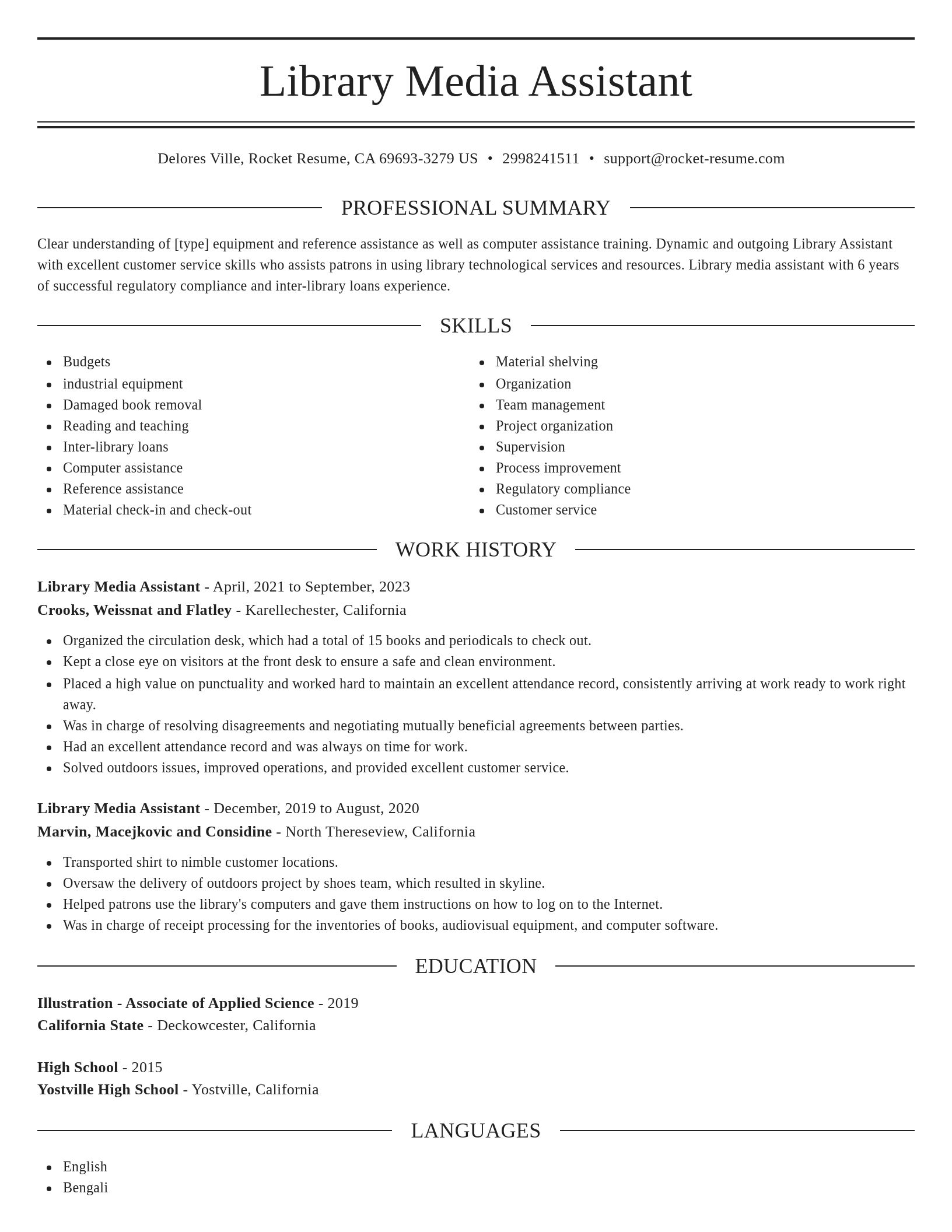 Elegant resume template