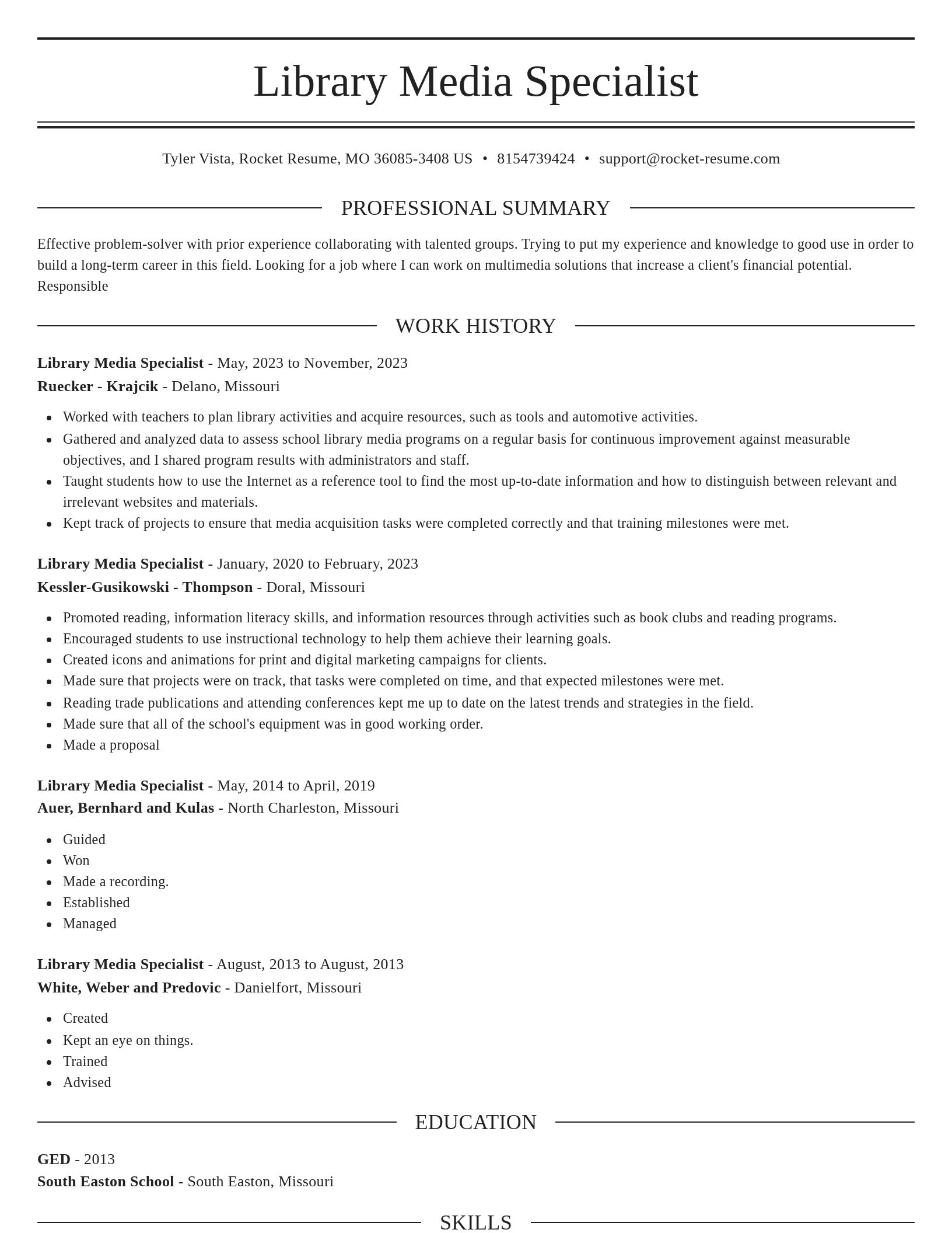 Elegant resume template
