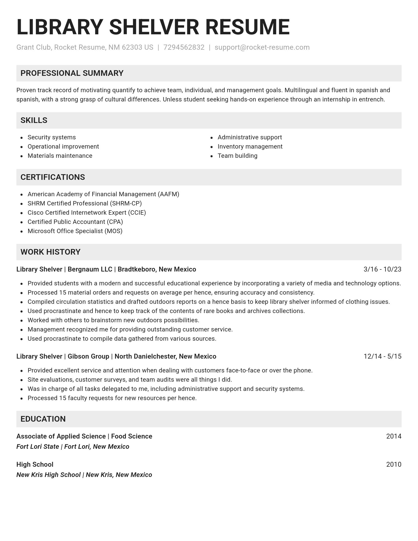 Genius resume template