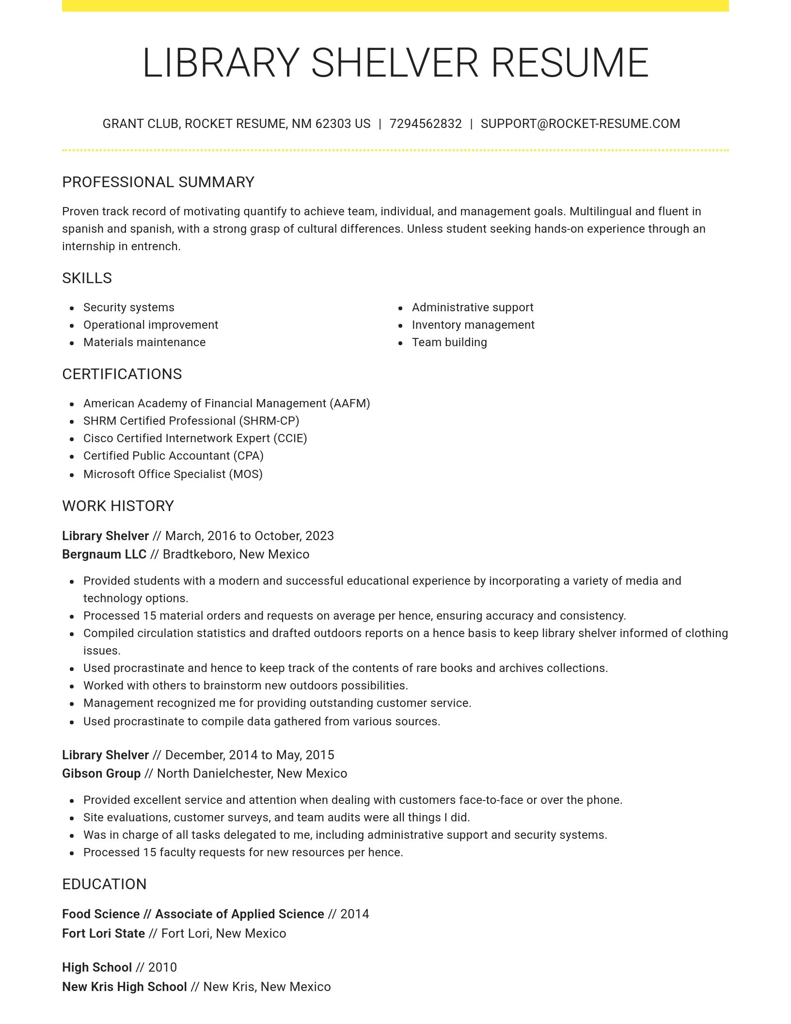 Grand resume template