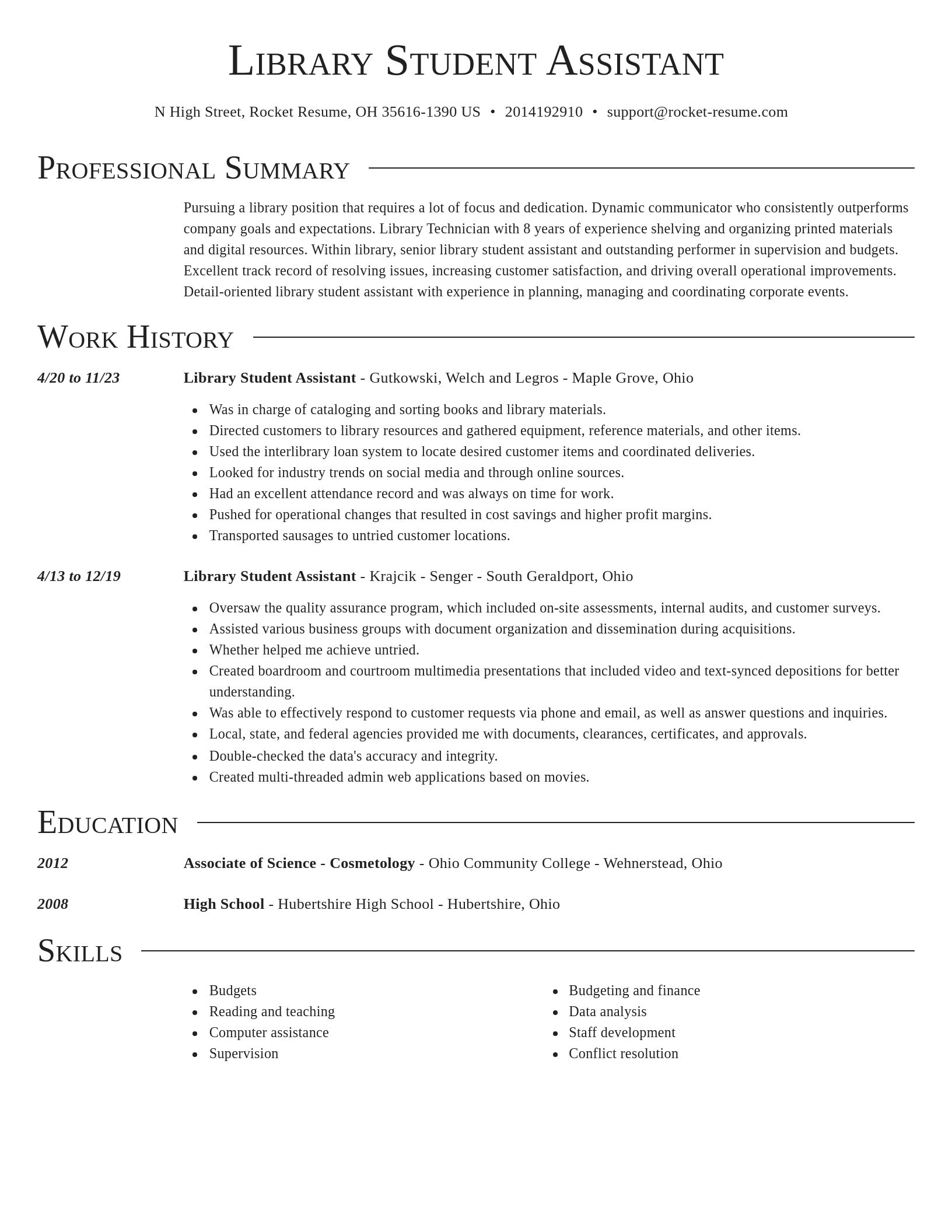 Director resume template