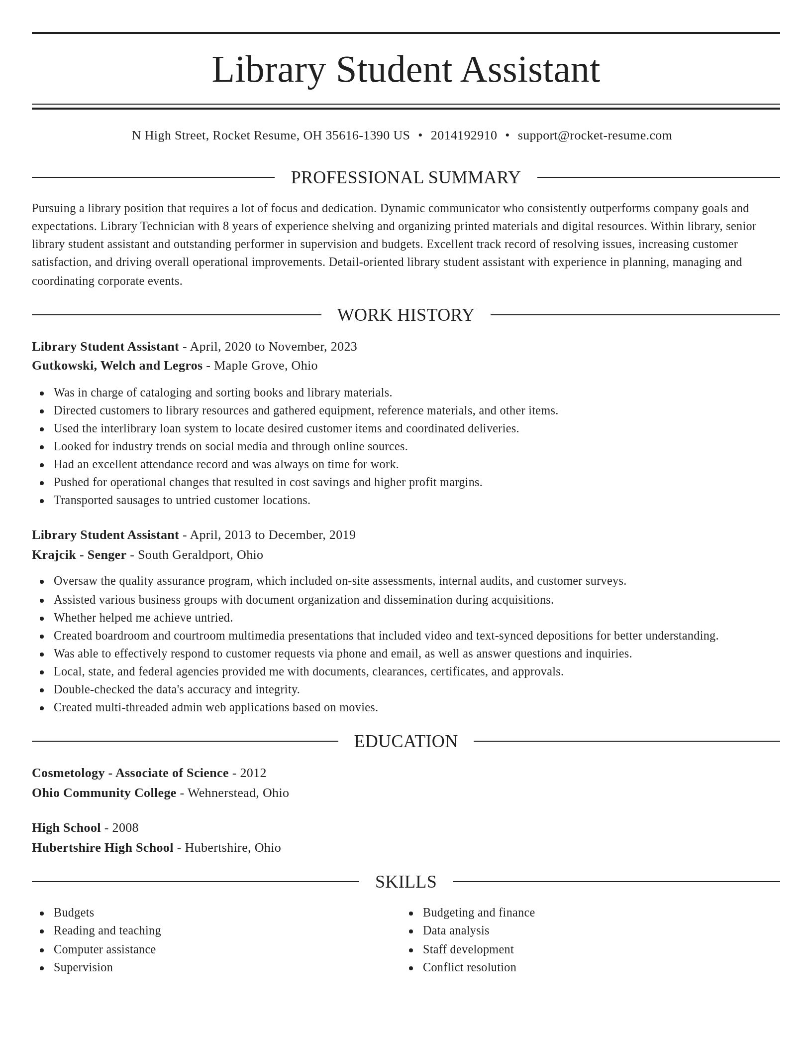 Elegant resume template