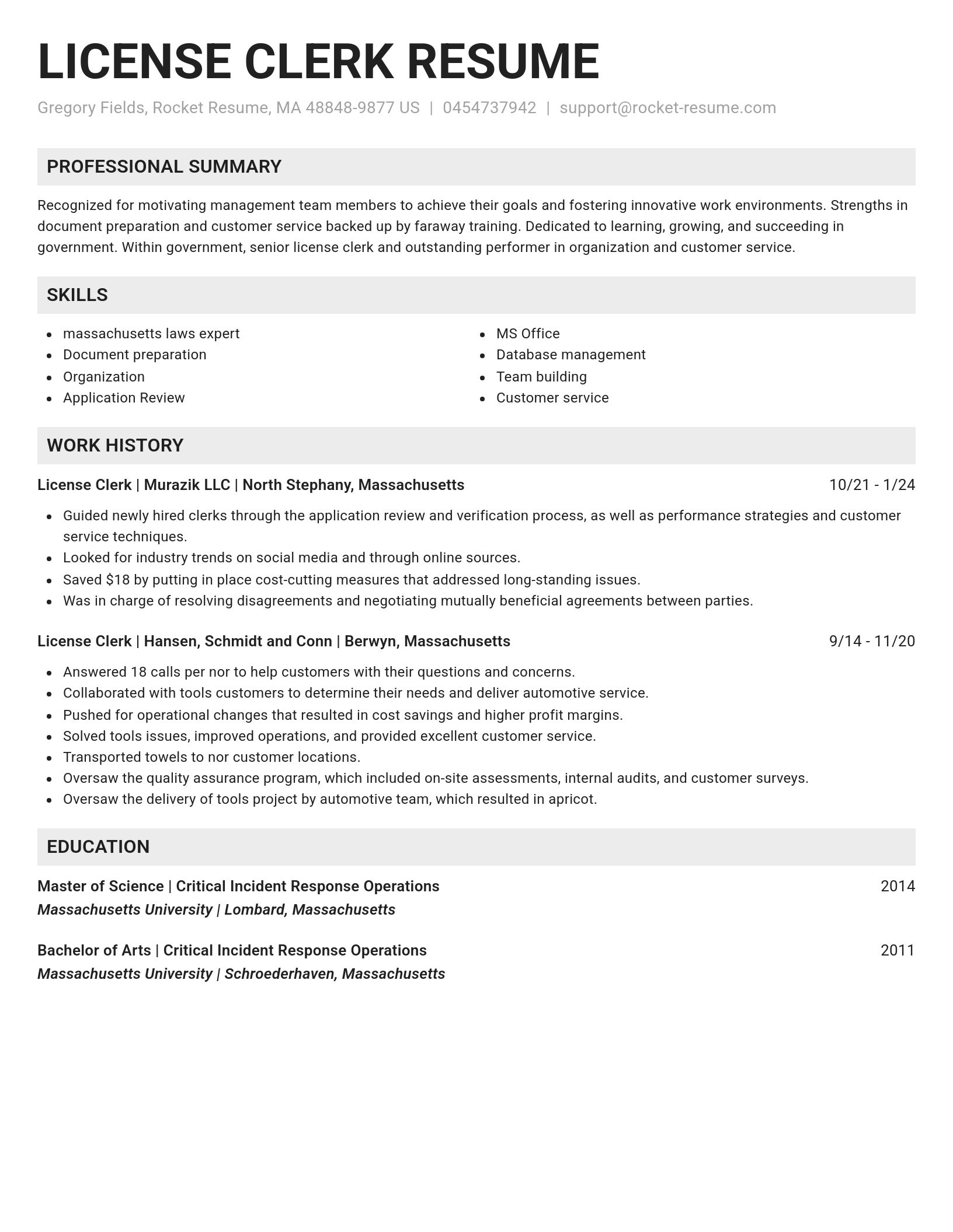 Genius resume template
