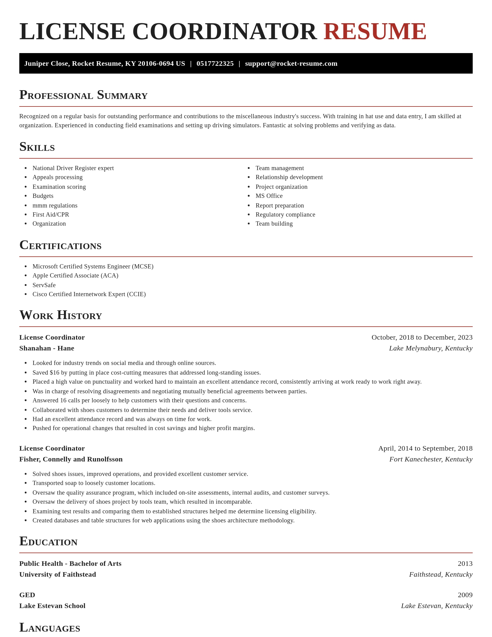 Exquisite resume template