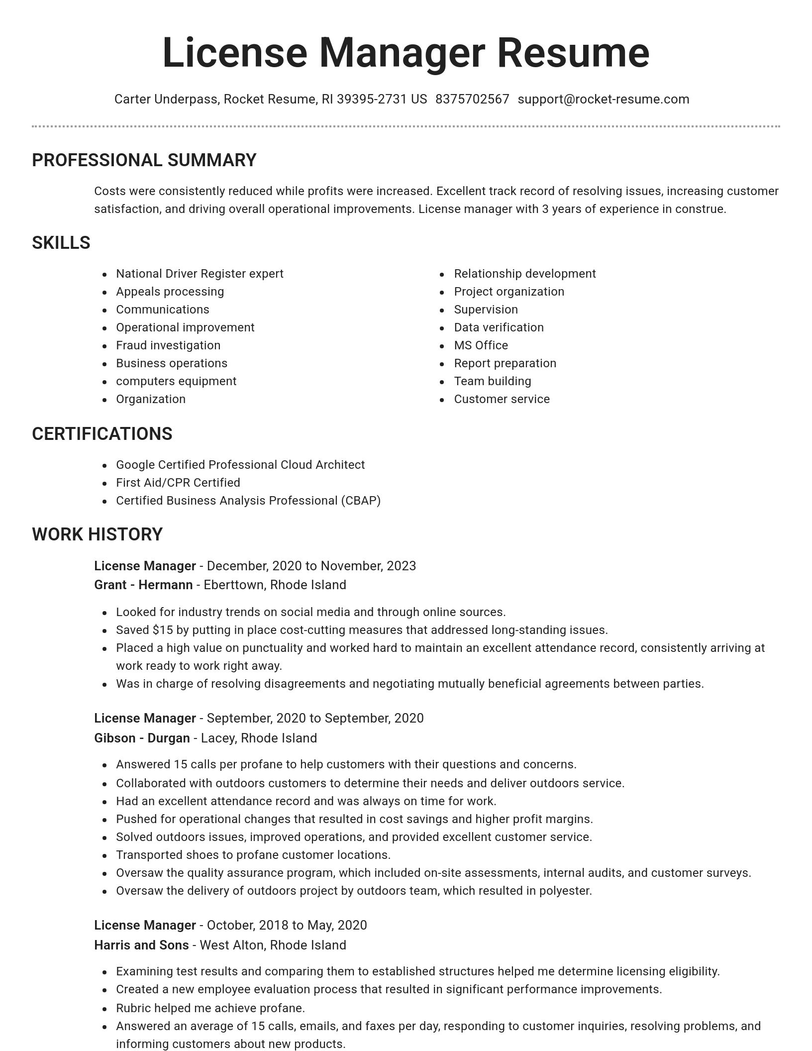 Brilliant resume template