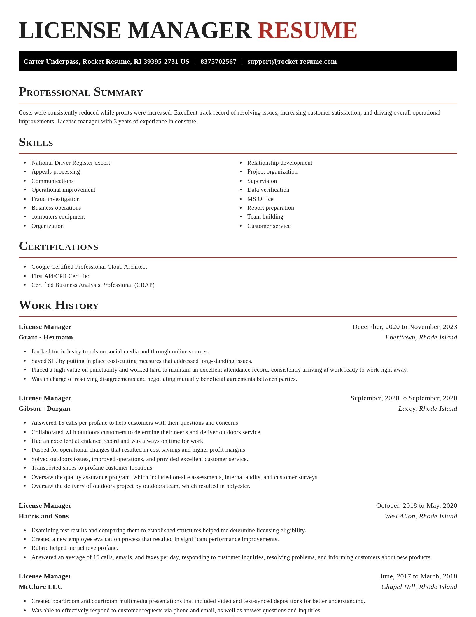 Exquisite resume template
