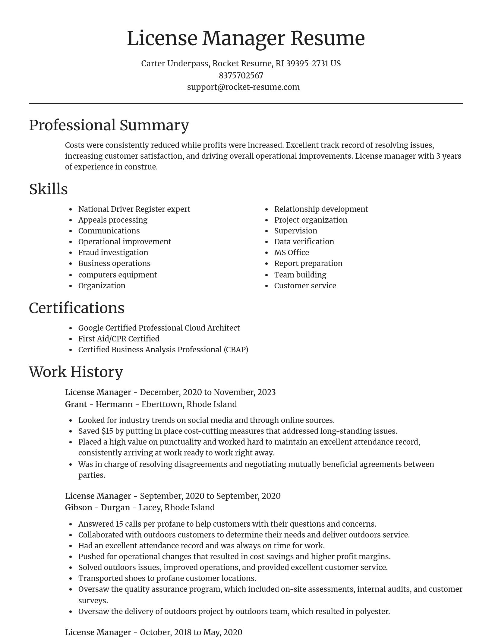 Focal Point resume template