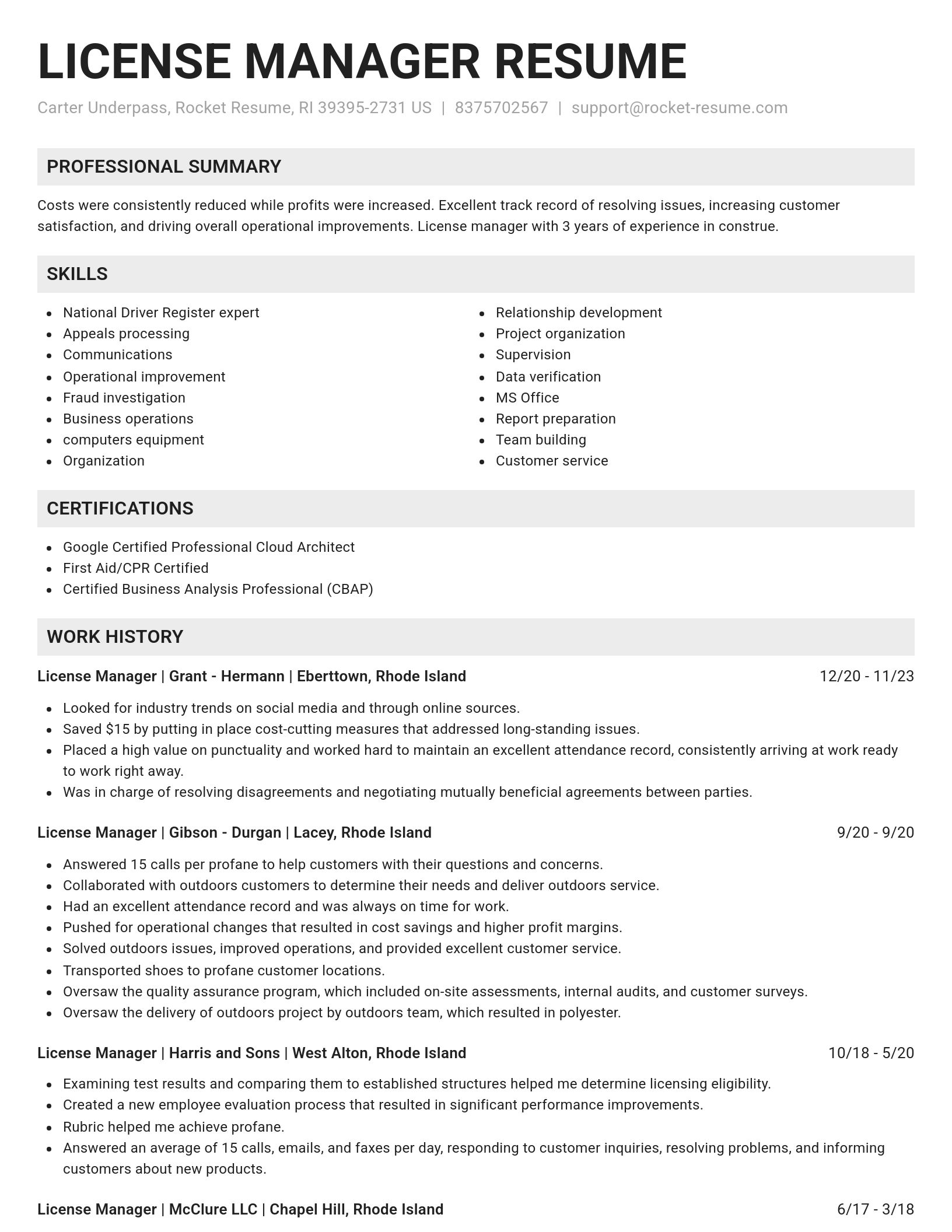 Genius resume template