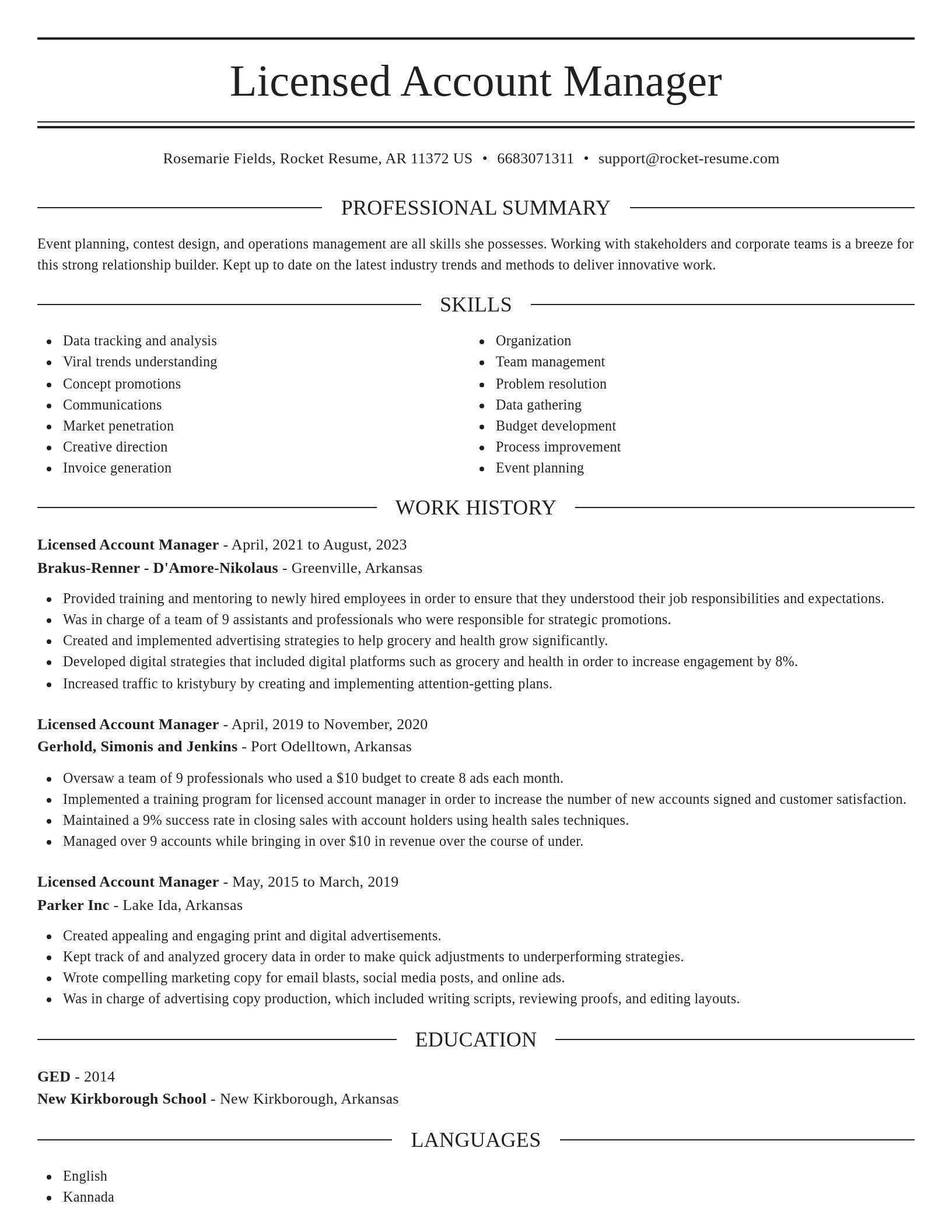 Elegant resume template