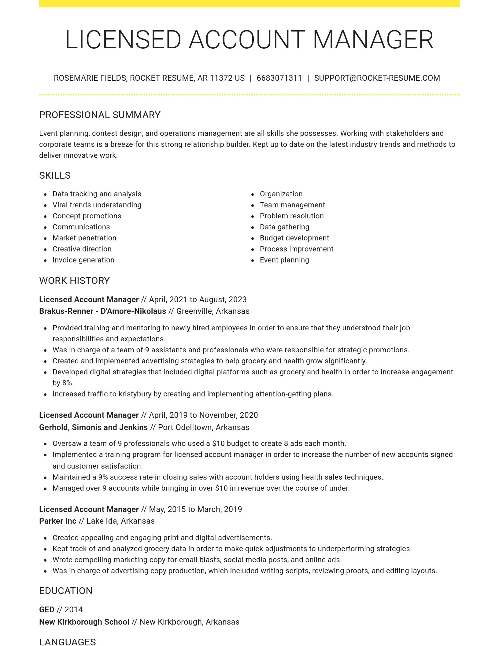 Grand resume template