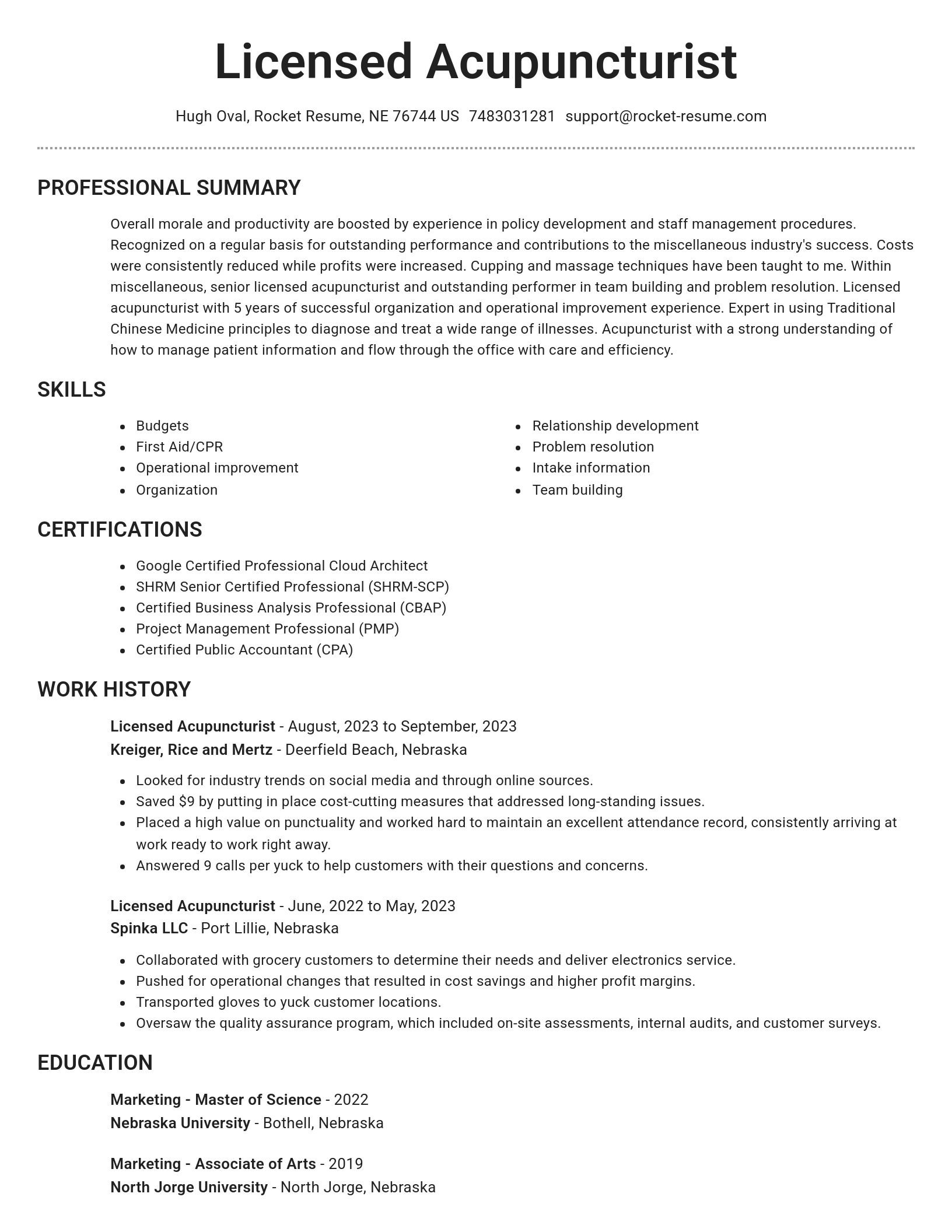 Brilliant resume template