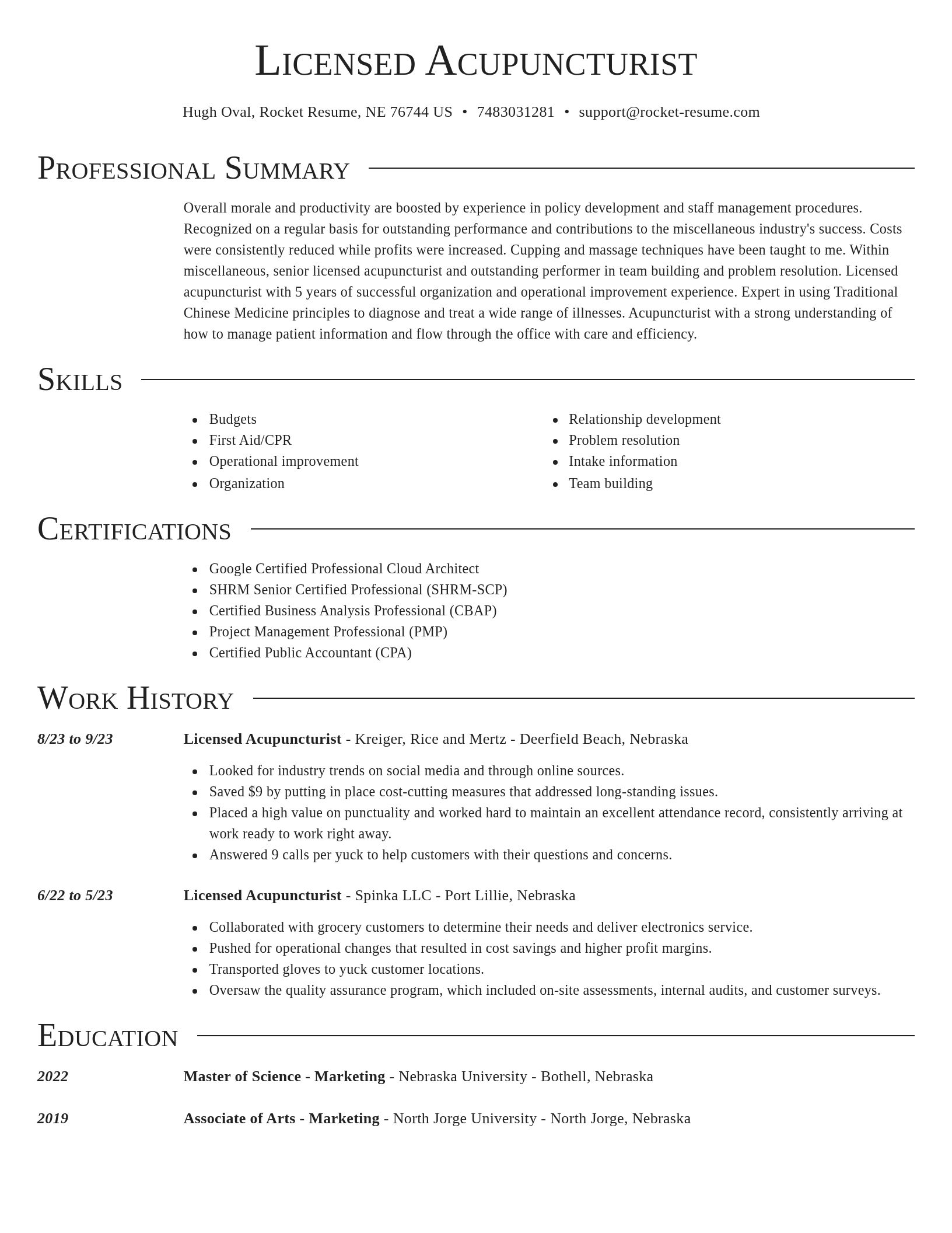 Director resume template