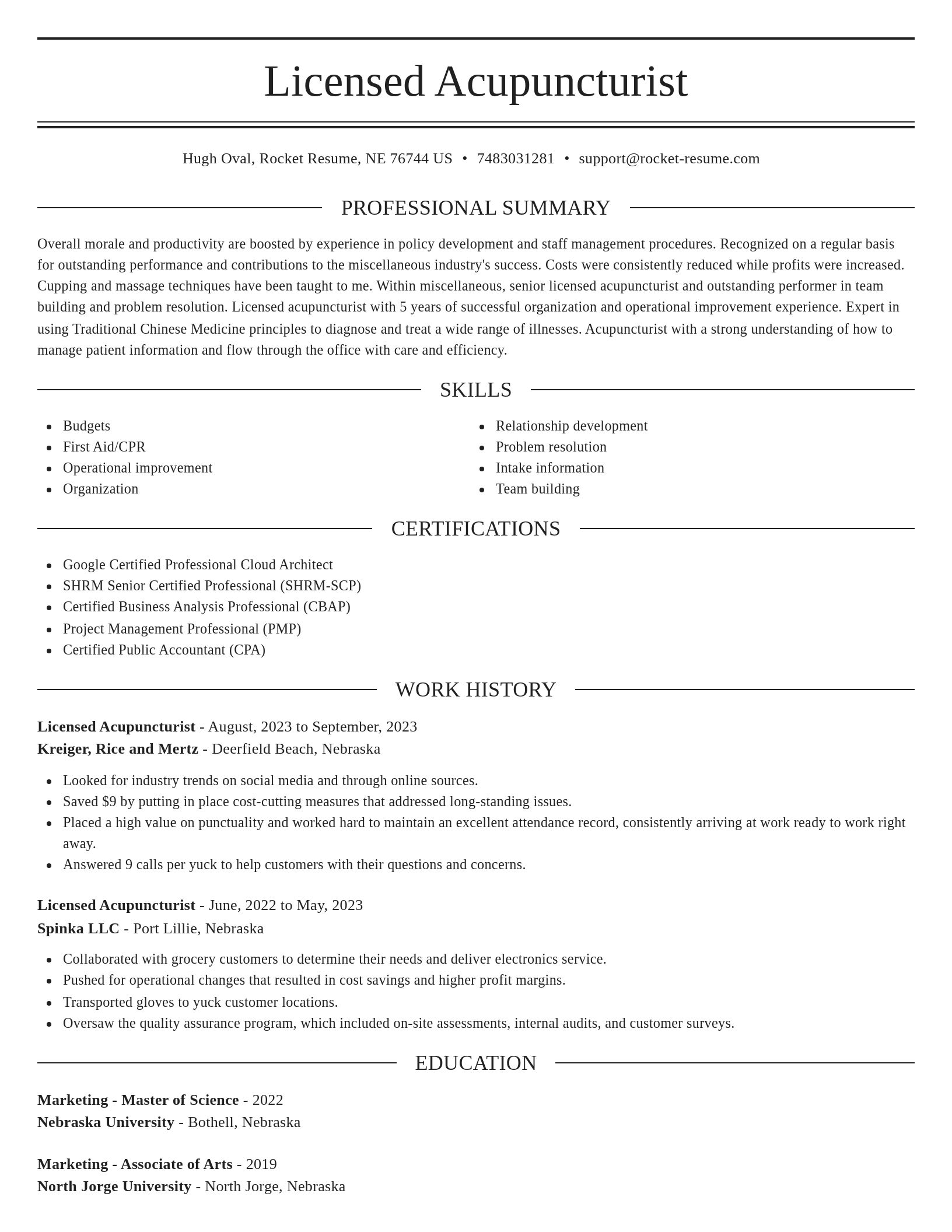 Elegant resume template