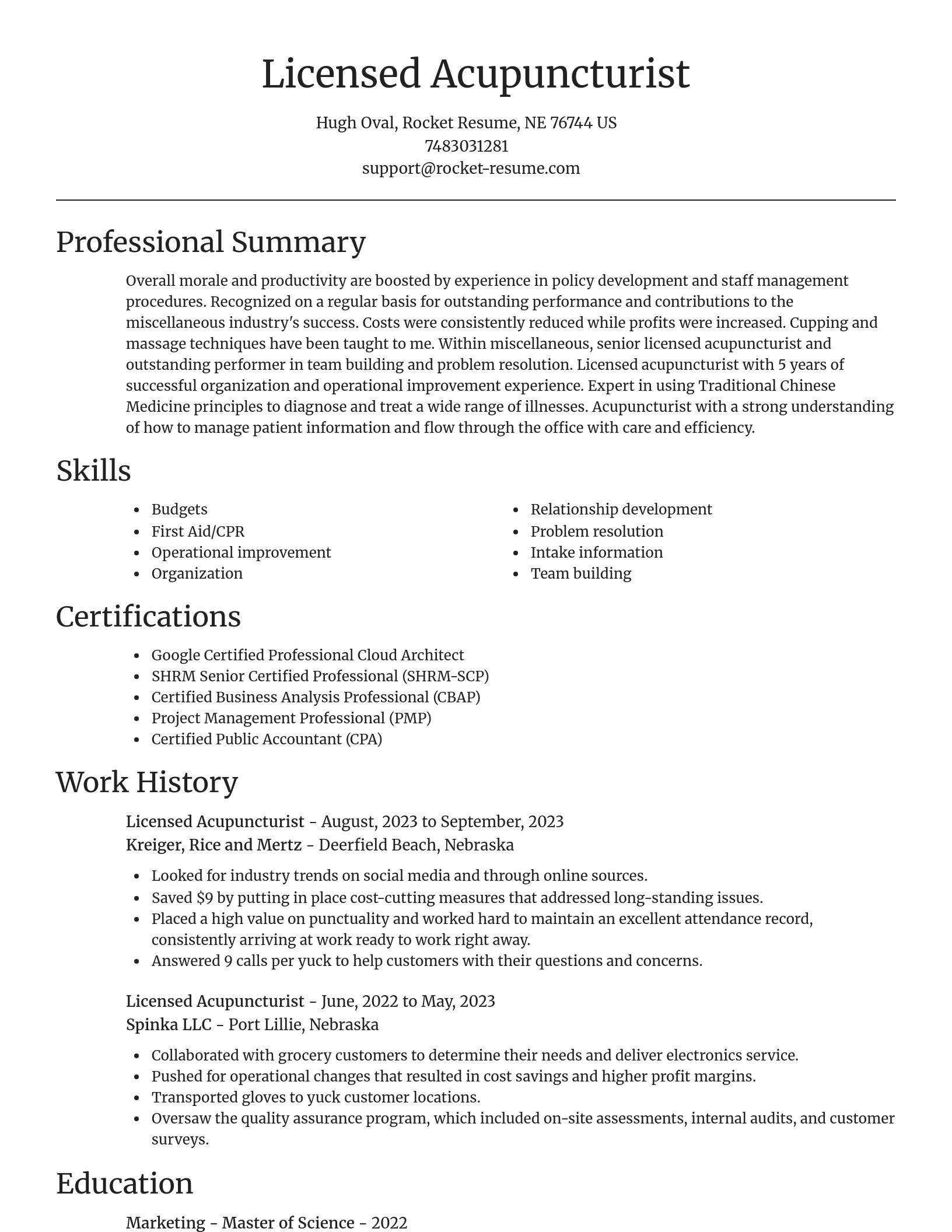 Focal Point resume template