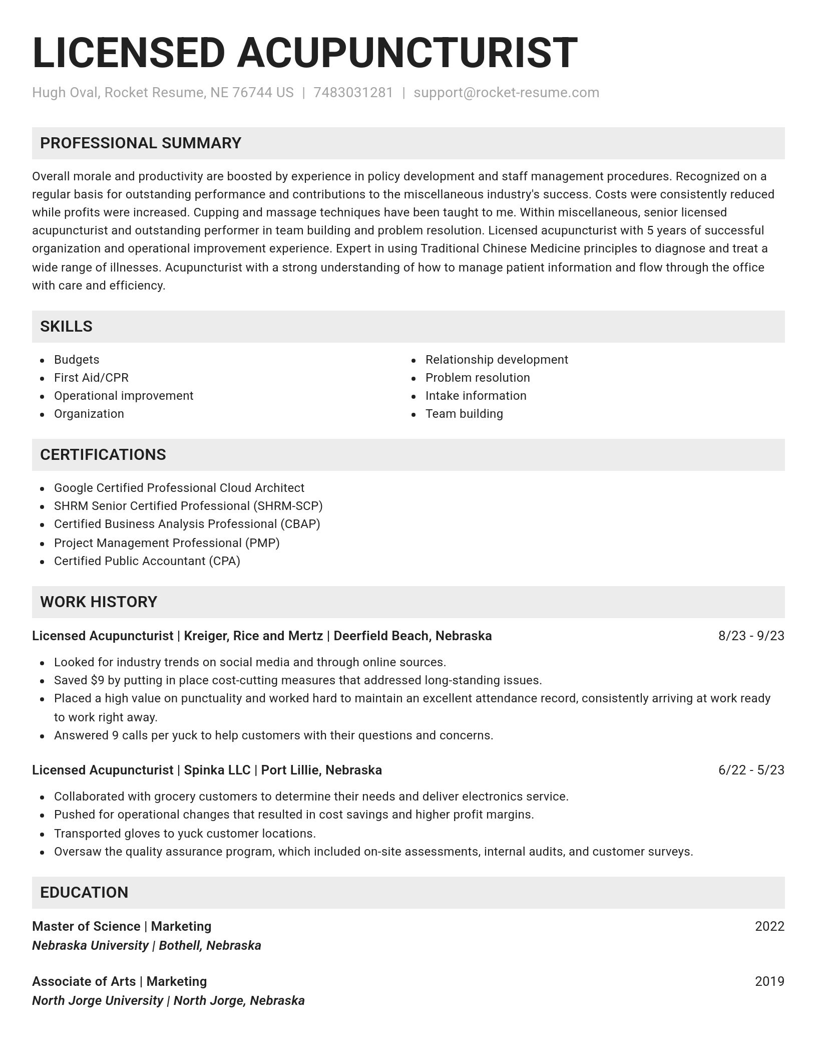 Genius resume template