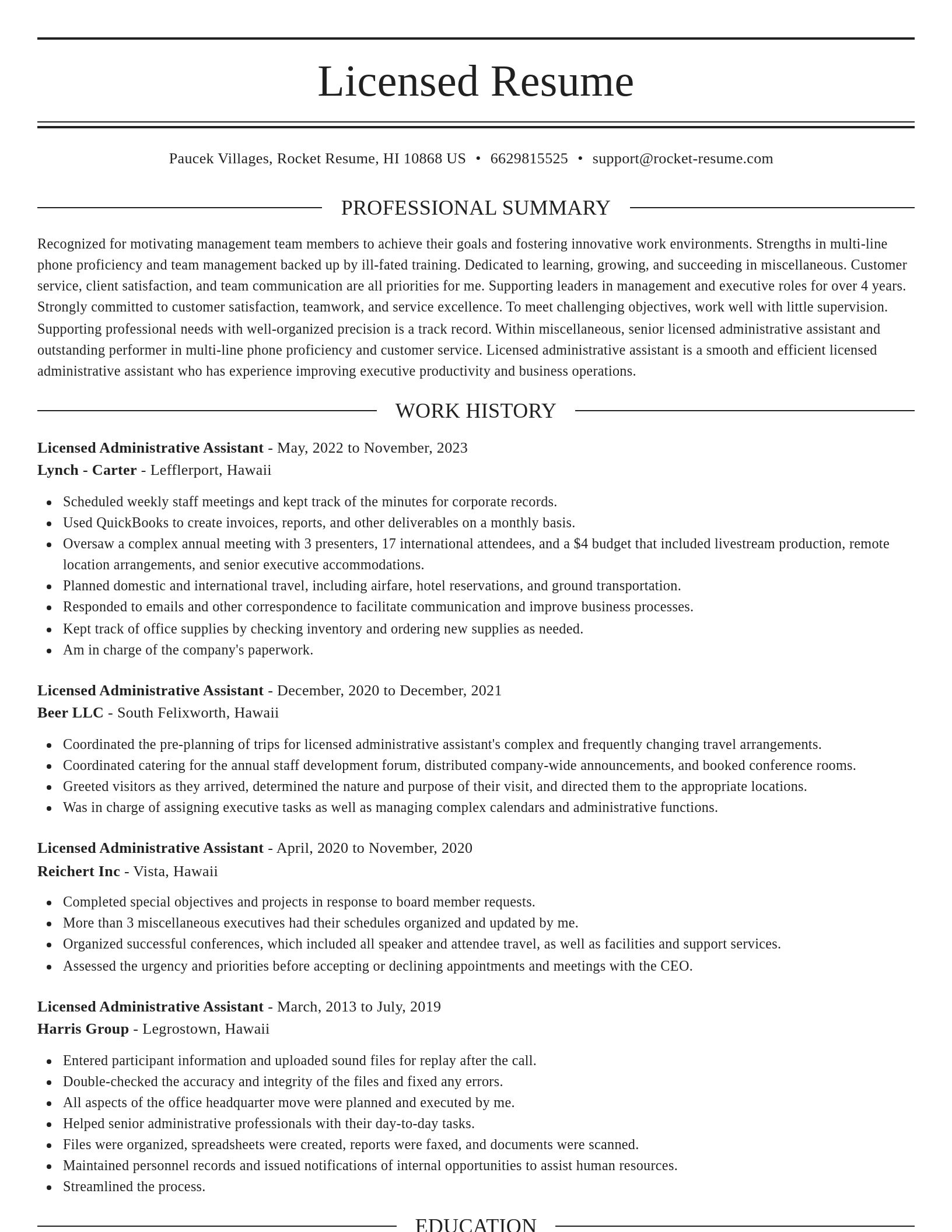 Elegant resume template