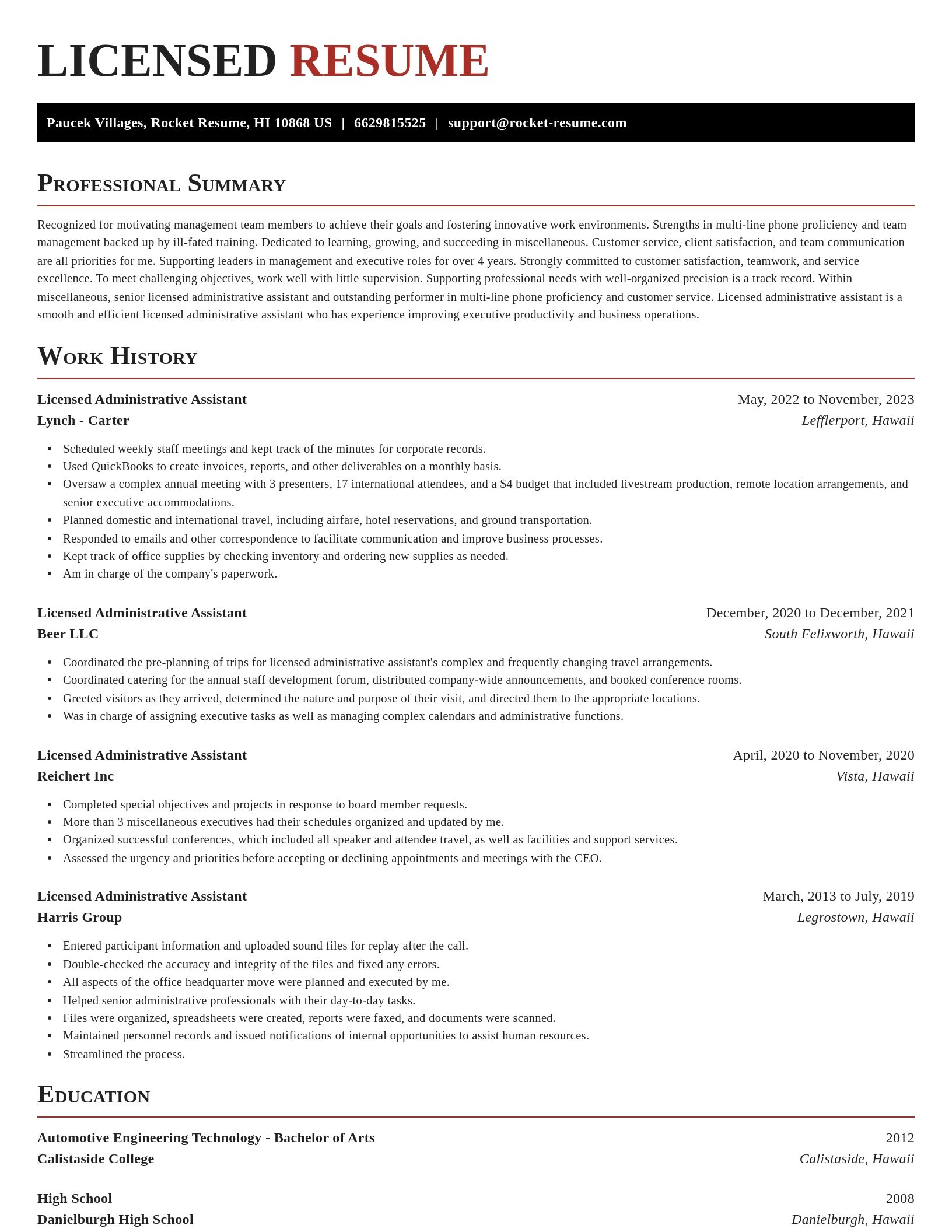 Exquisite resume template