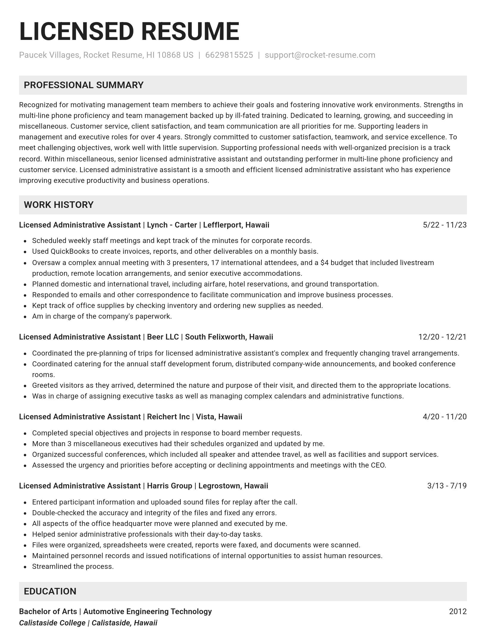 Genius resume template