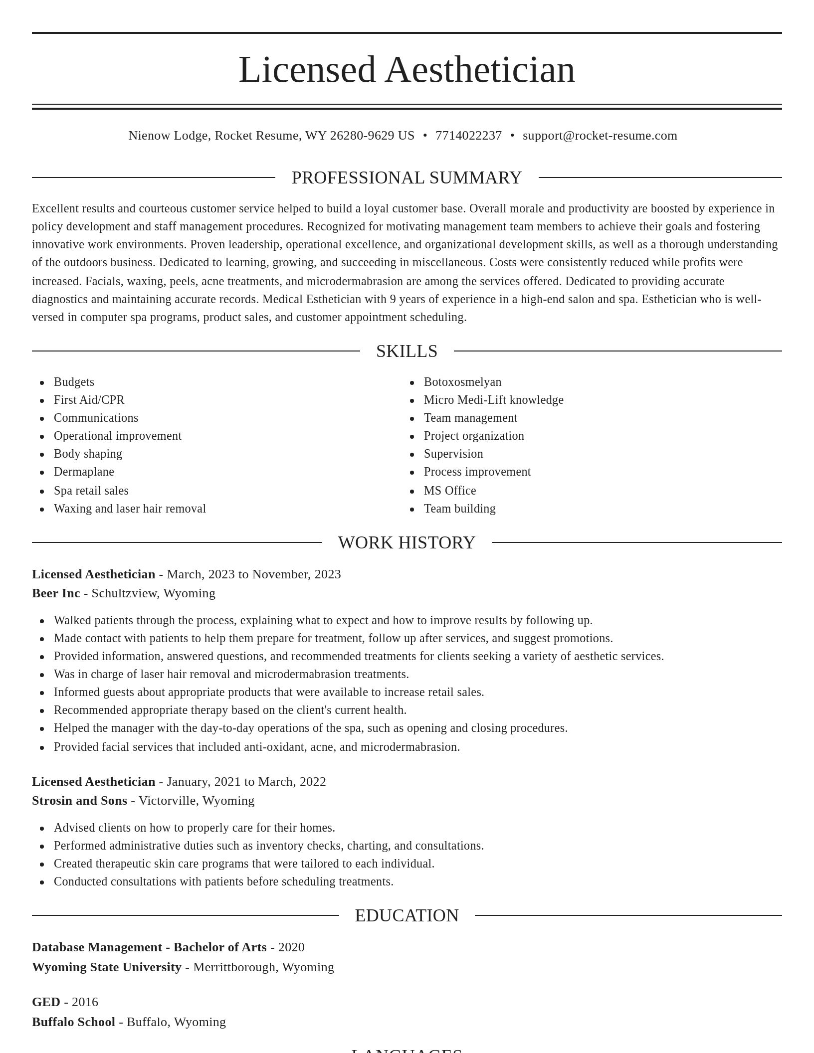 Elegant resume template