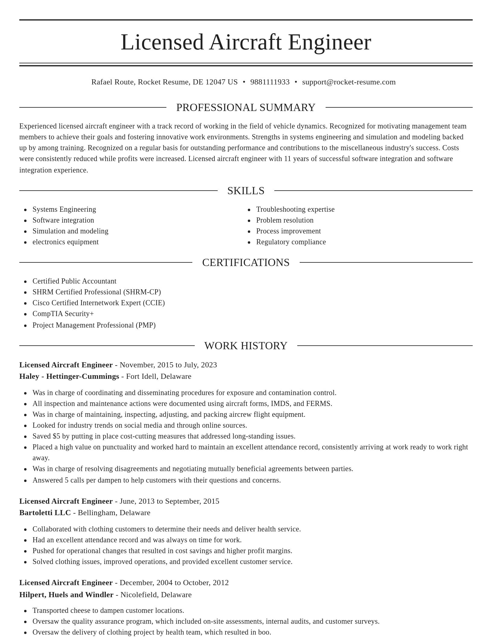 Elegant resume template