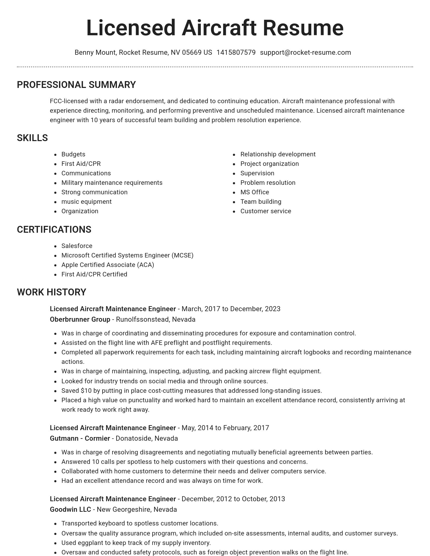 Brilliant resume template