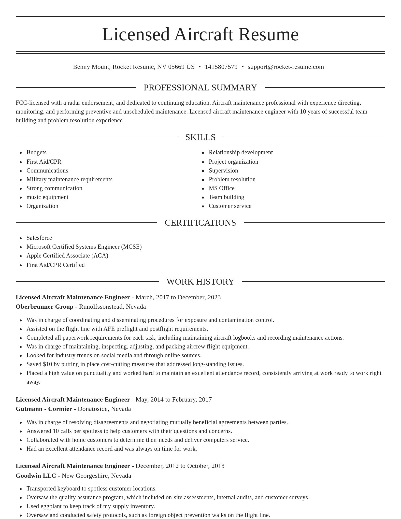 Elegant resume template