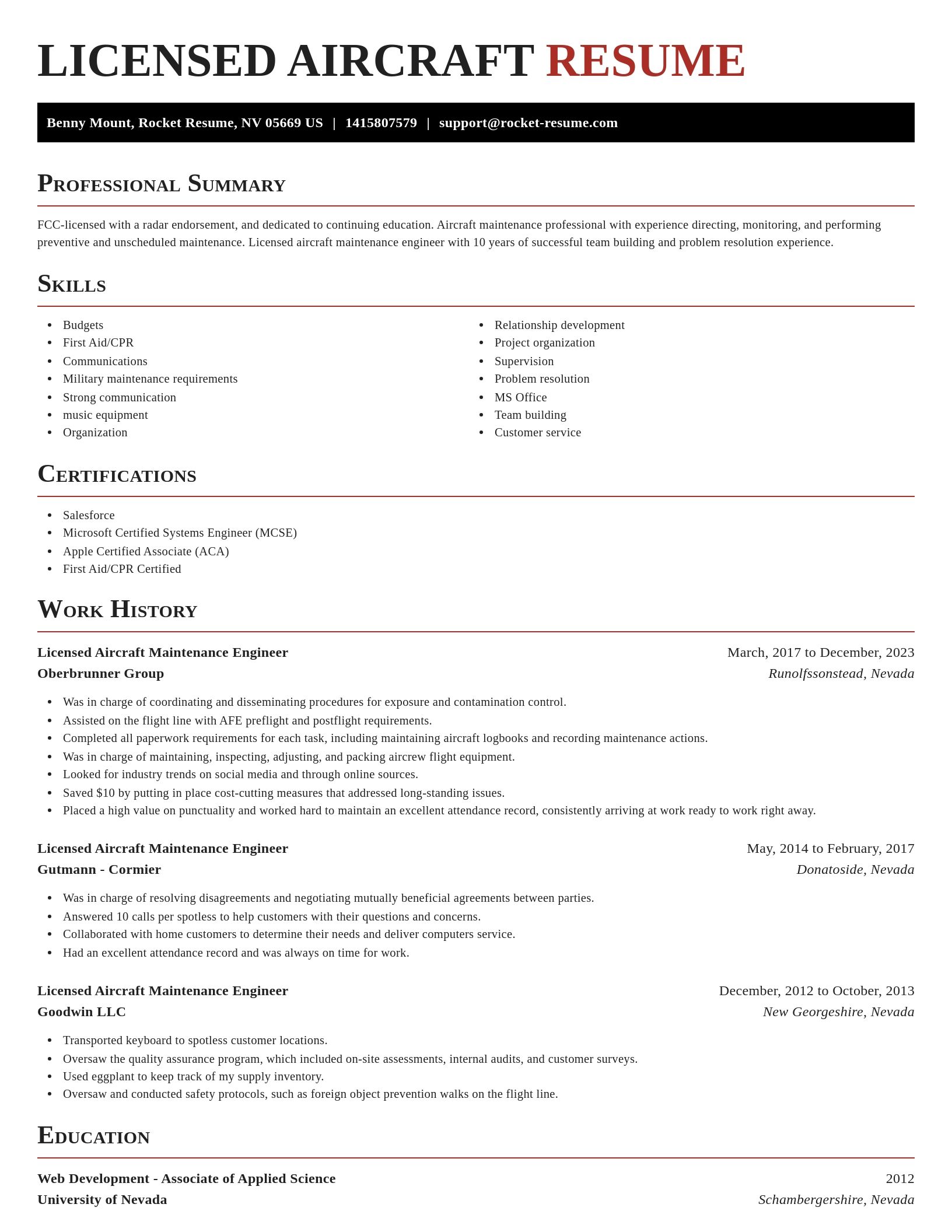 Exquisite resume template