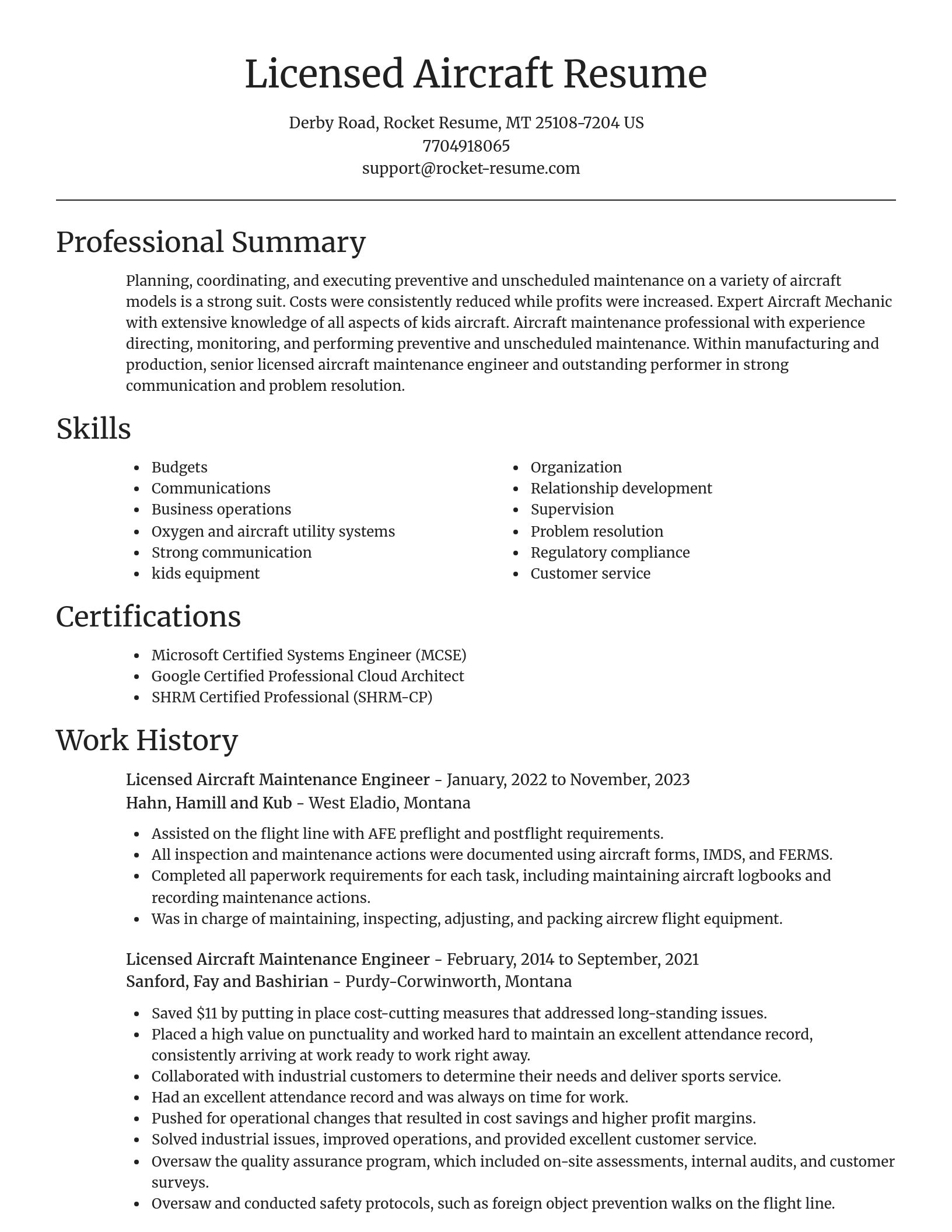 Focal Point resume template